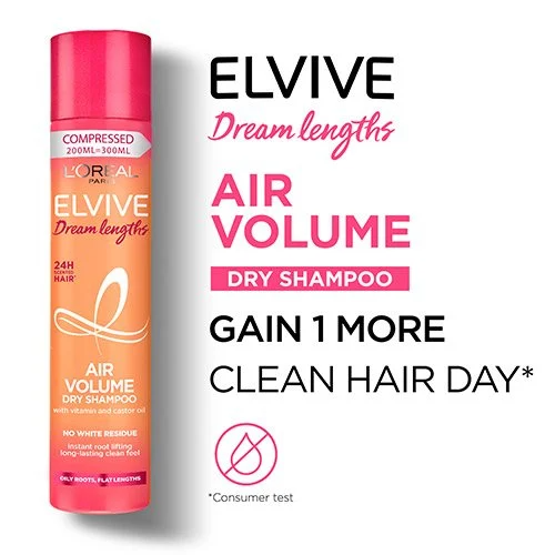 L'Oréal Paris Elvive Dream Lengths Air Volume Cleansing Dry Shampoo 150ml