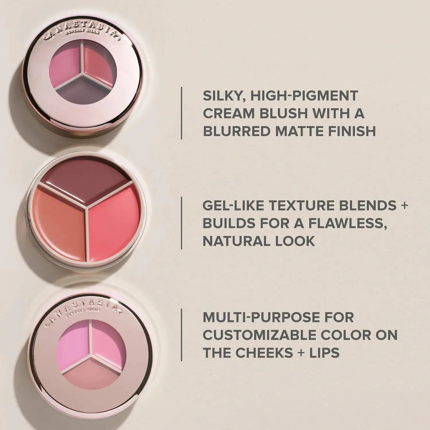 Anastasia Beverly Hills - Magic Touch Cream Blush & Lip Trio
