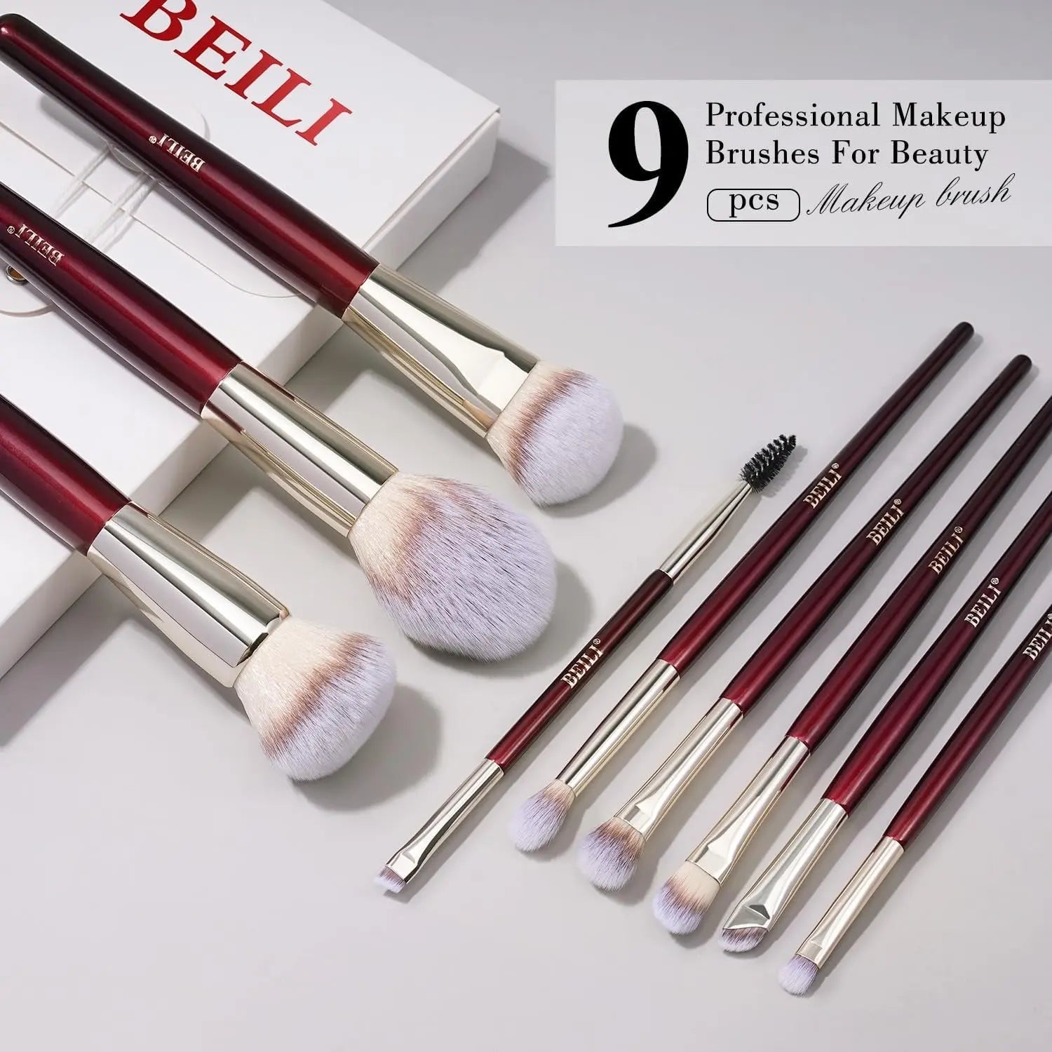 BEILI Makeup Brushes Set 9Pcs