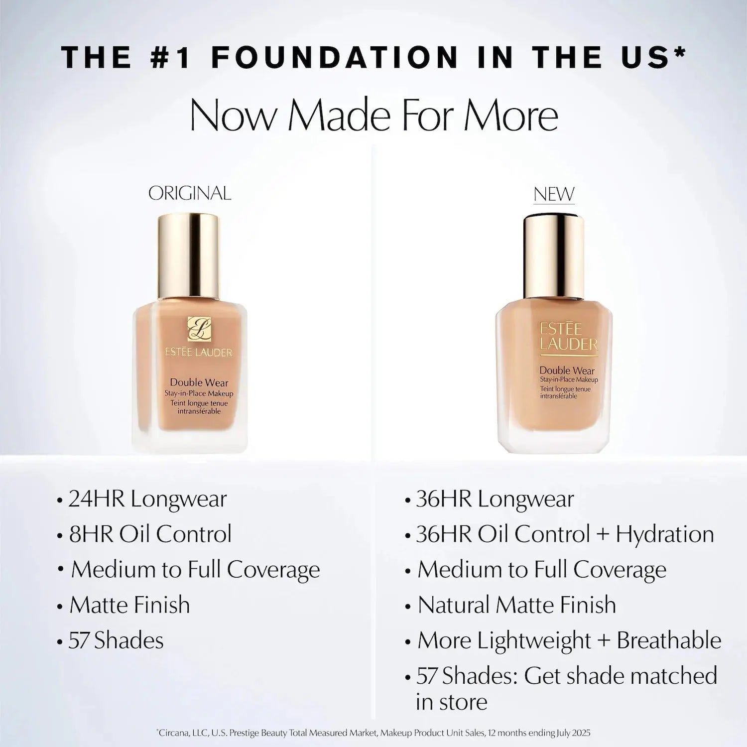 Estée Lauder NEW Double Wear Stay in Place Lightweight Matte Foundation with 36H Wear