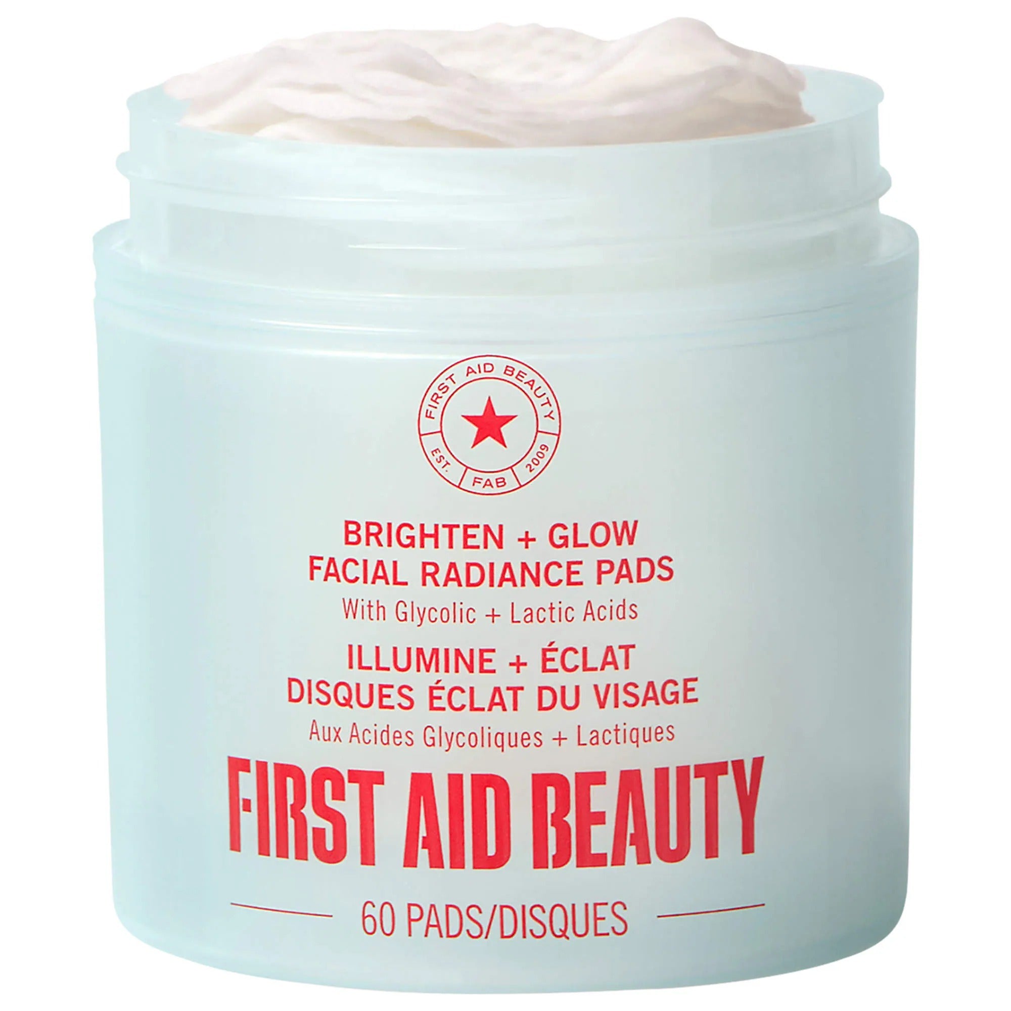 First Aid Beauty Brighten + Glow Facial Radiance Pads with Glycolic + Lactic Acids
