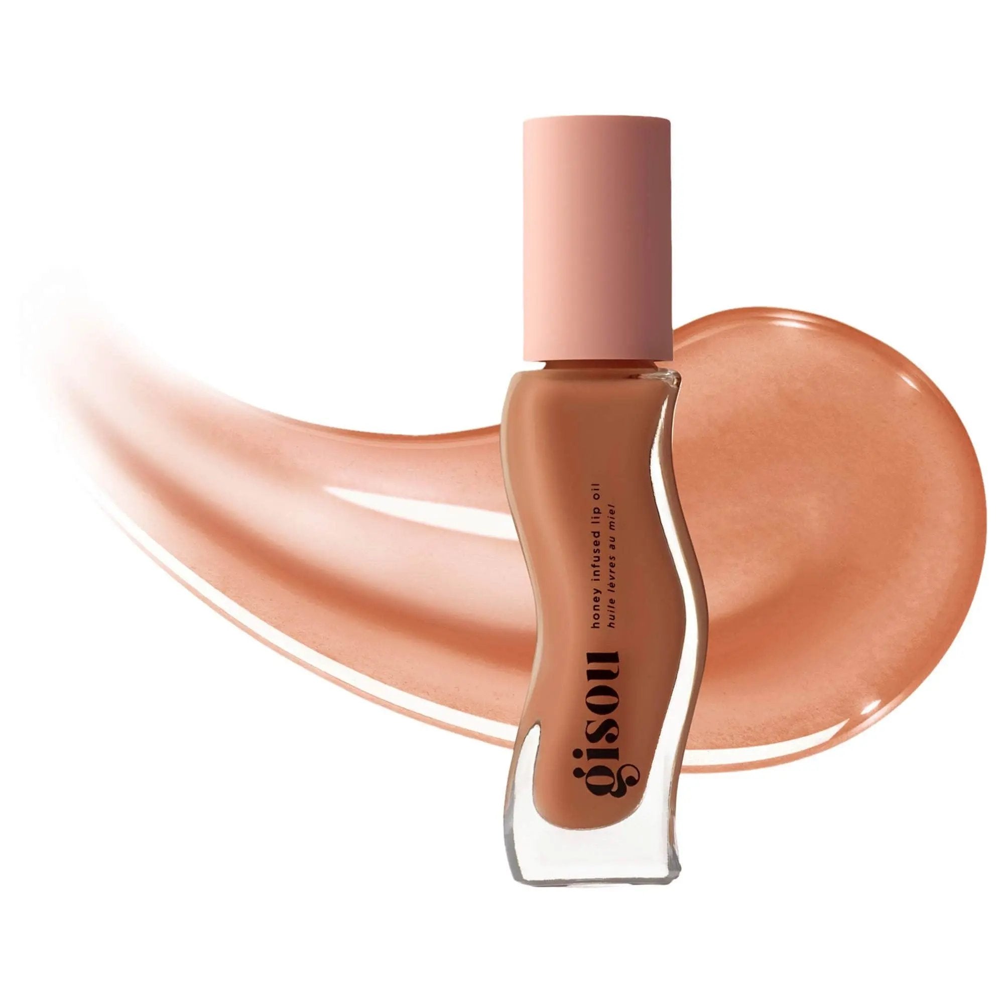 Gisou Honey Infused Lip Oil Sticky Toffee - milky warm toffee