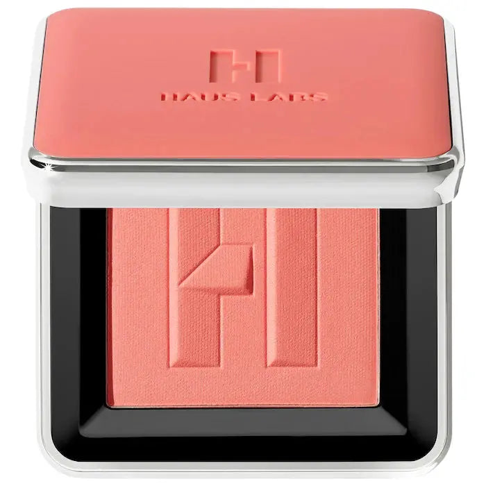 HAUS LABS BY LADY GAGA  Color Fuse Talc-Free Blush Powder With Fermented Arnica   Pomelo peach