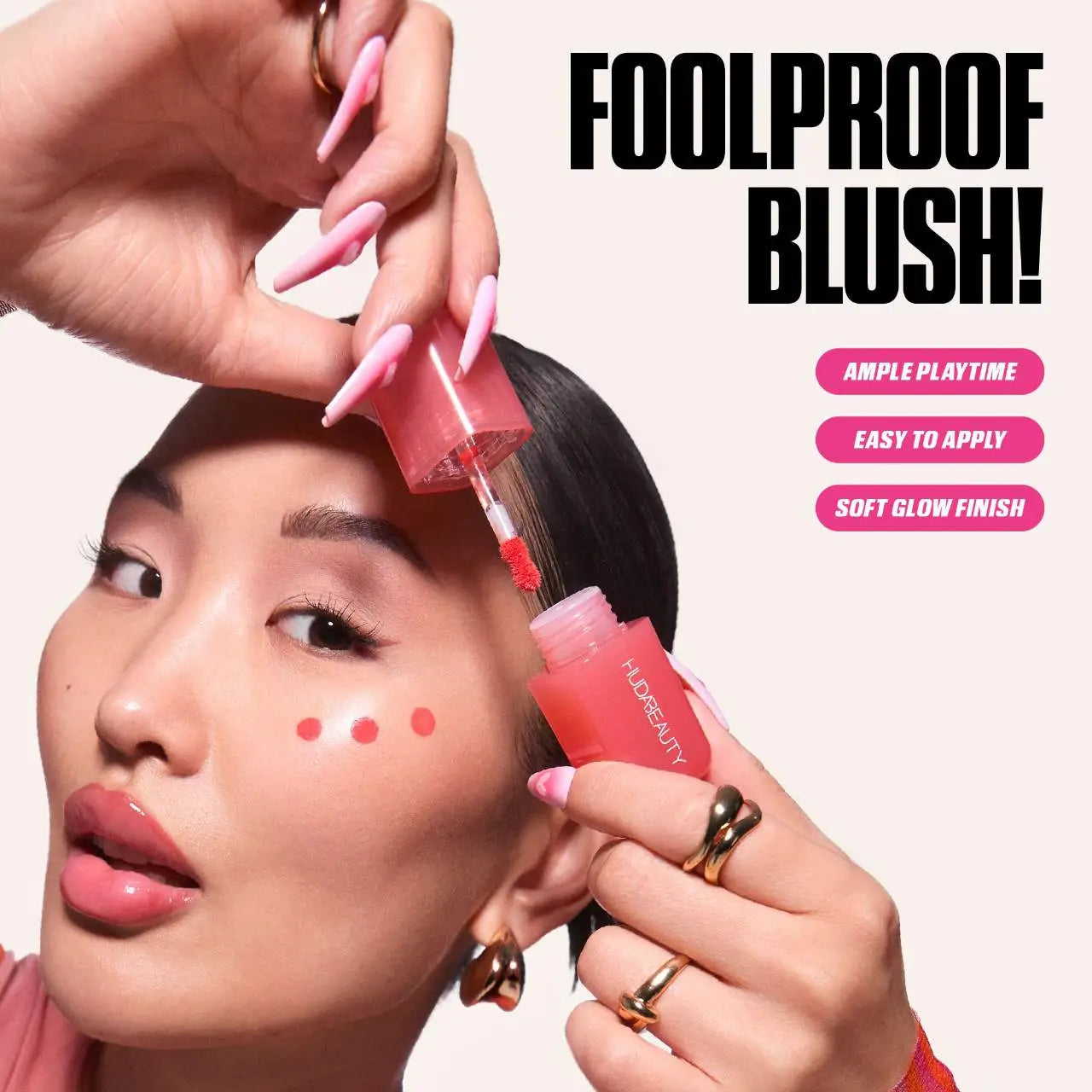 HUDA BEAUTY Mini Baby Blush Cotton Candy and Peach Sorbet