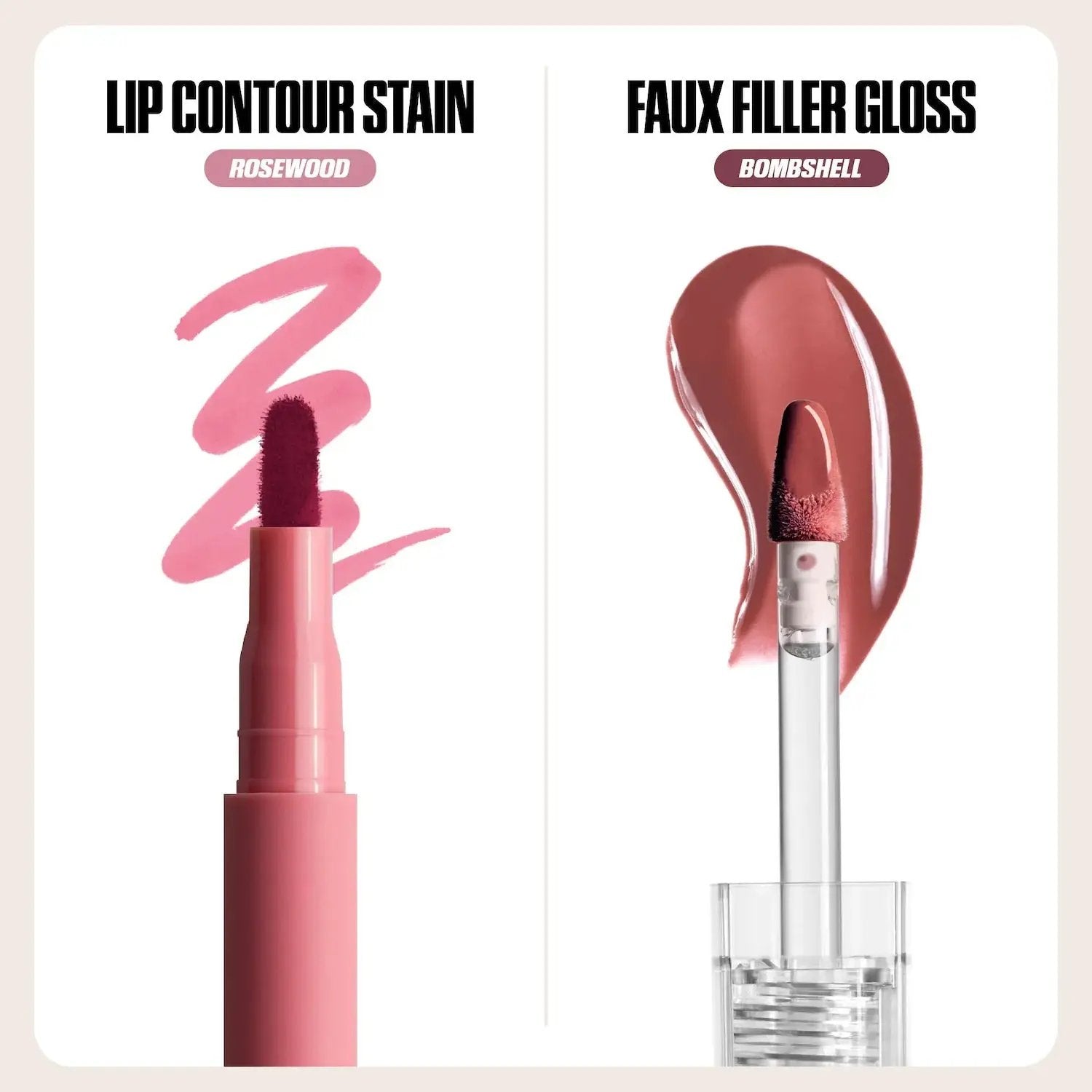 HUDA BEAUTY - Make Out Sesh Lip Stain and Lip Gloss Duos