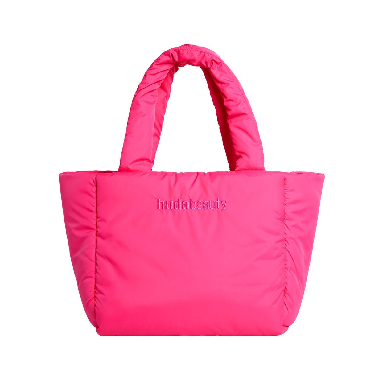 Huda beauty hot pink tote bag