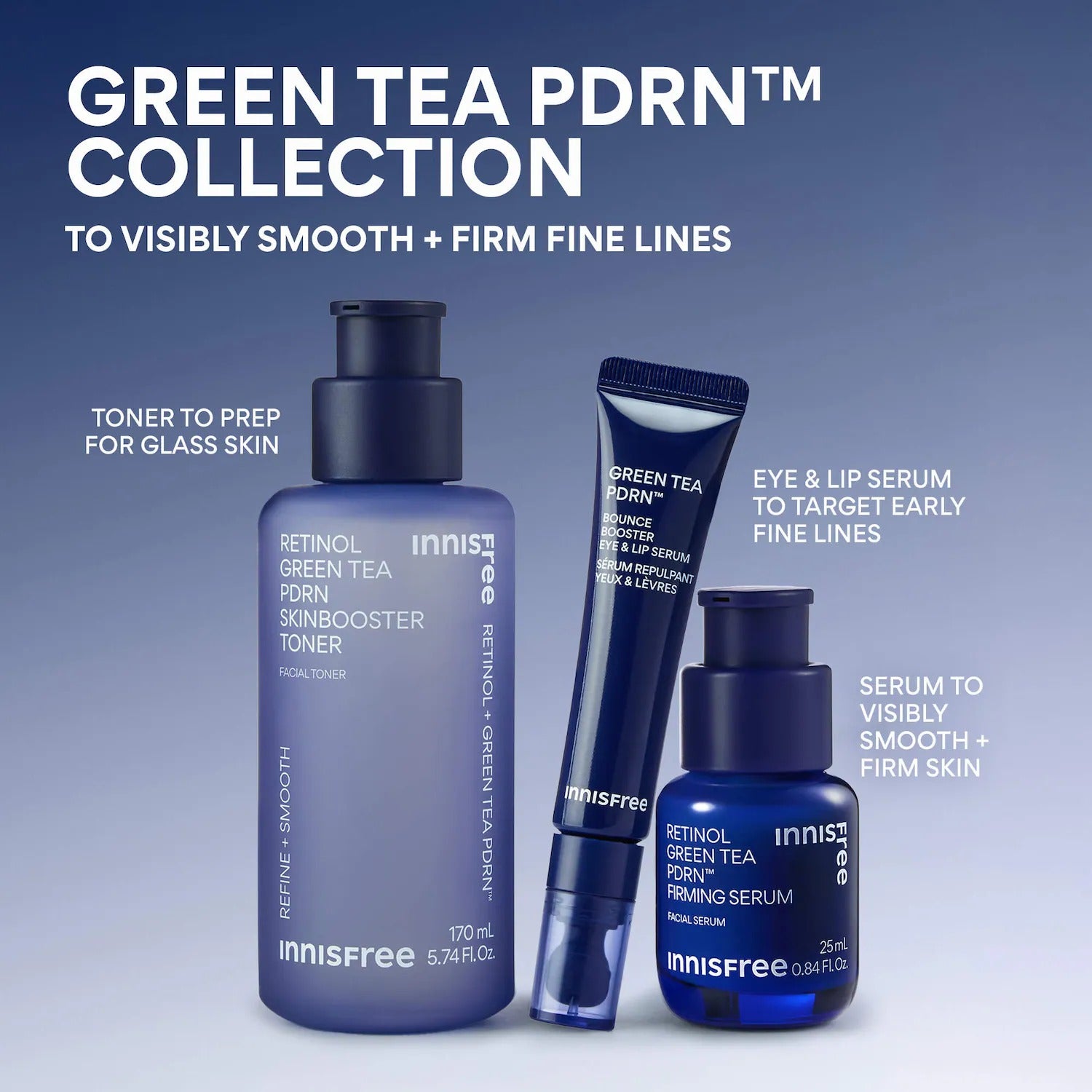 Innisfree Green Tea PDRN Smoothing Eye & Lip Serum for Fine Lines + Wrinkles