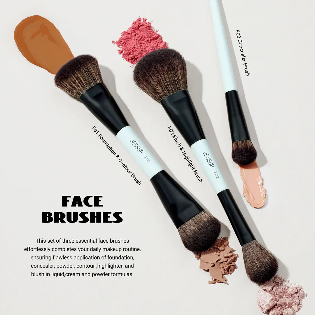 Jessup Makeup Brushes+Sponges with Gift Box