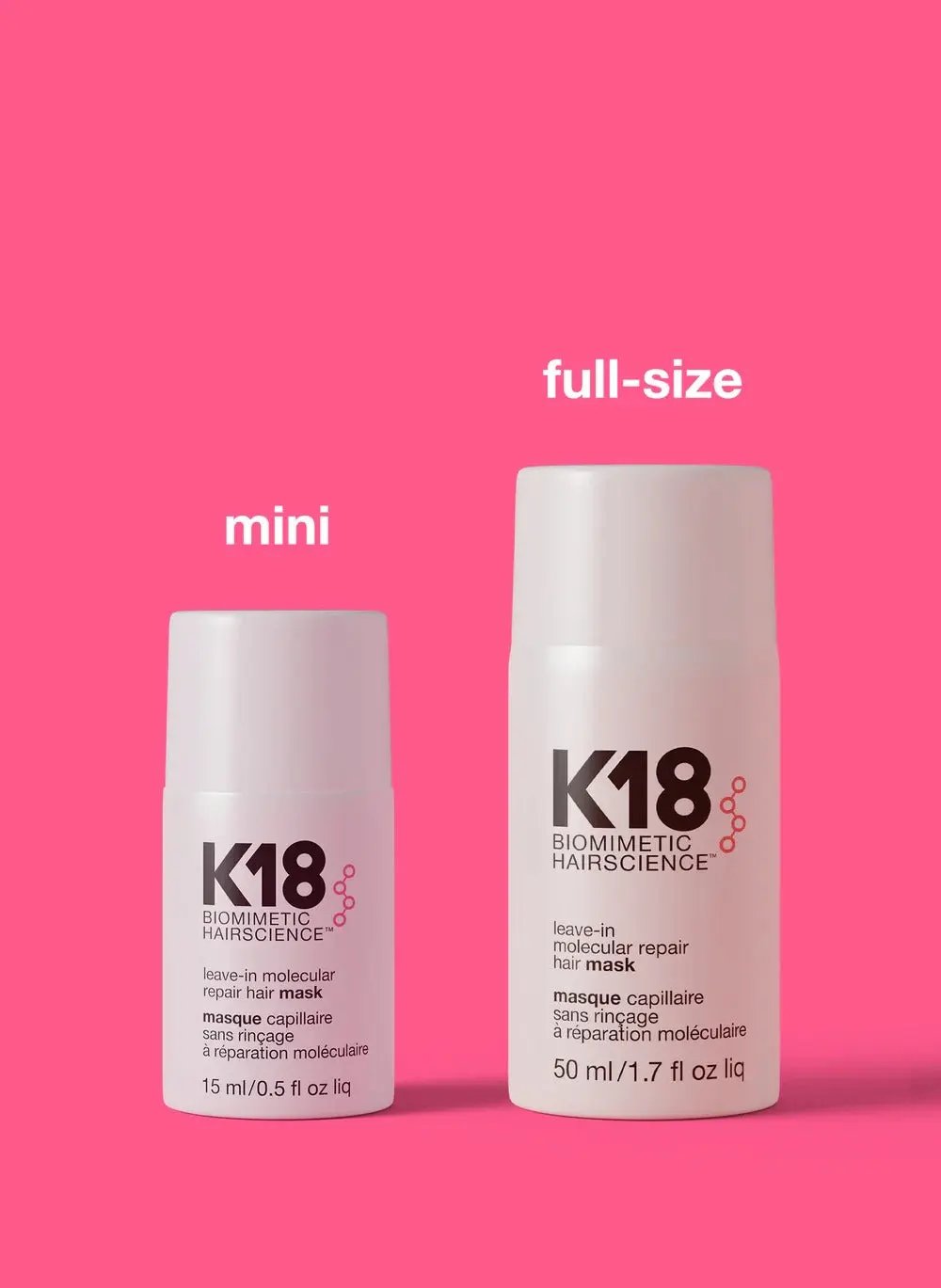 K18 full-size leave-in molecular repair hair mask