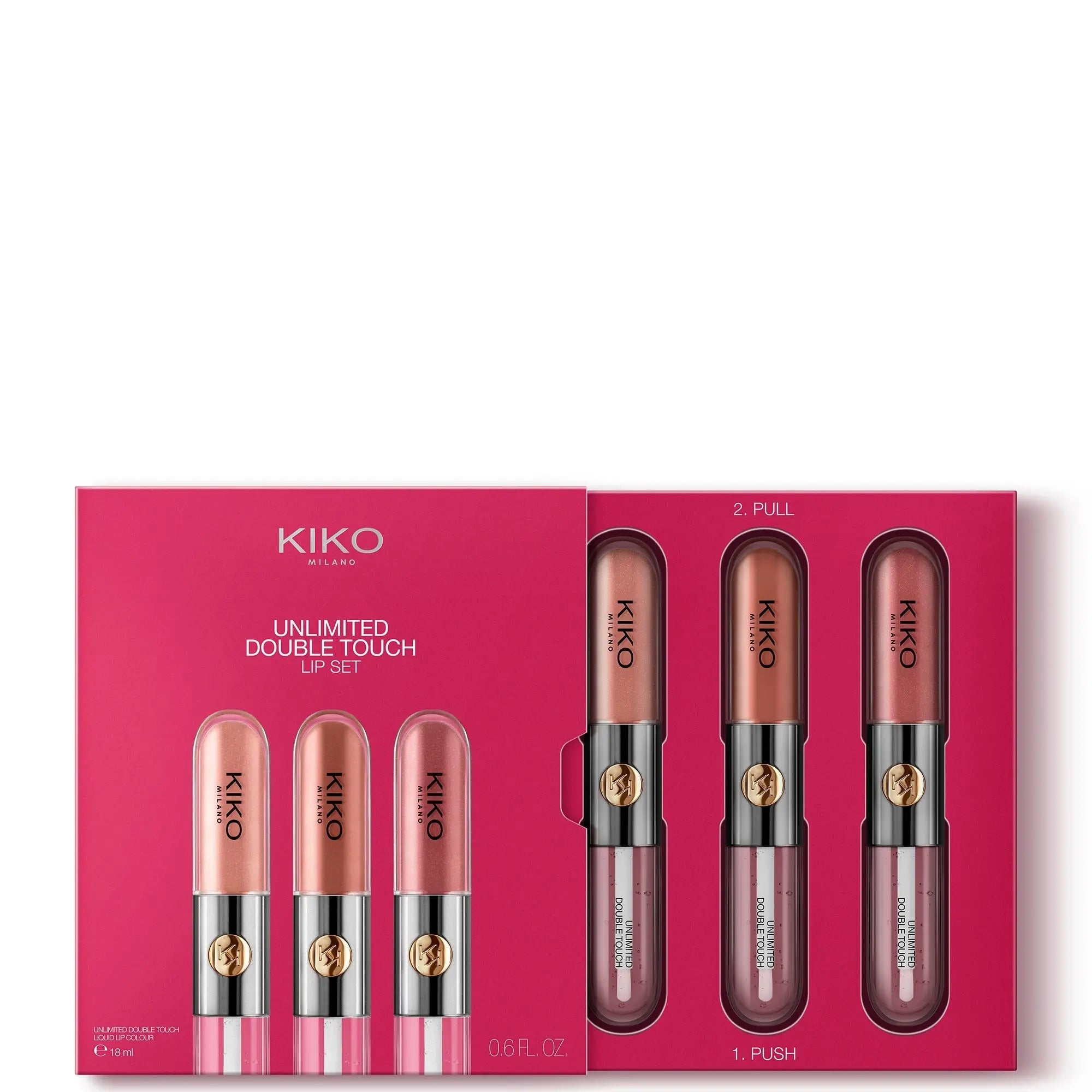 KIKO Milano Unlimited Double Touch Lip Set 18ml - Nude Attitude (Worth £38.97)