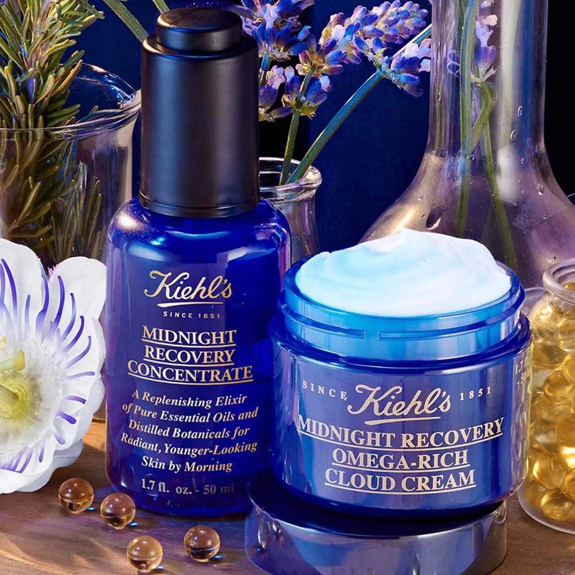Kiehl's Midnight Recovery Concentrate Moisturizing Face Oil Serum