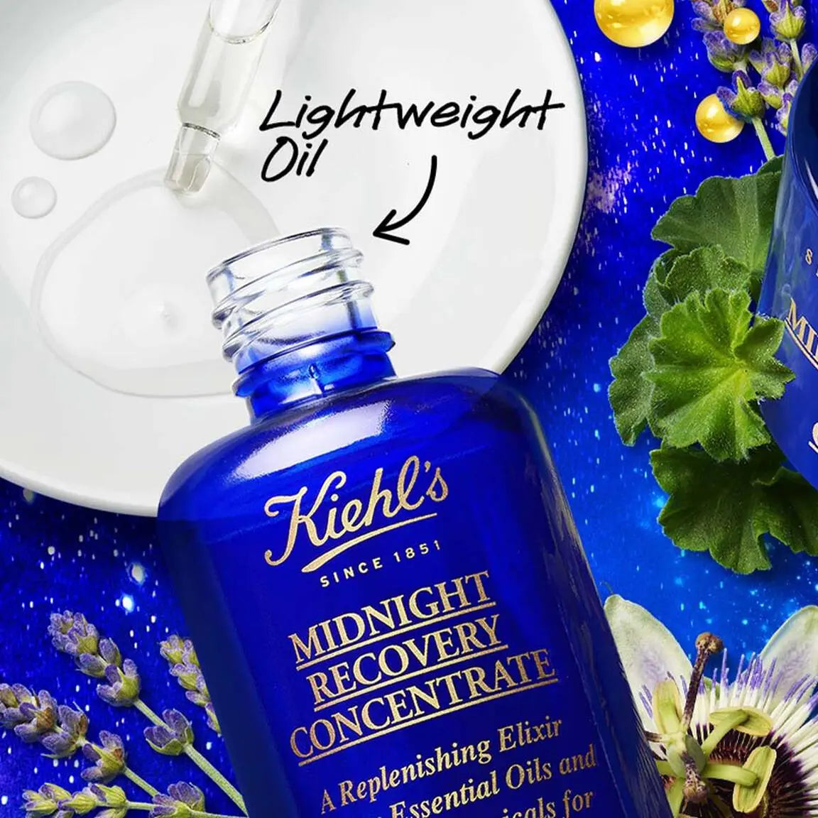 Kiehl's Midnight Recovery Concentrate Moisturizing Face Oil Serum