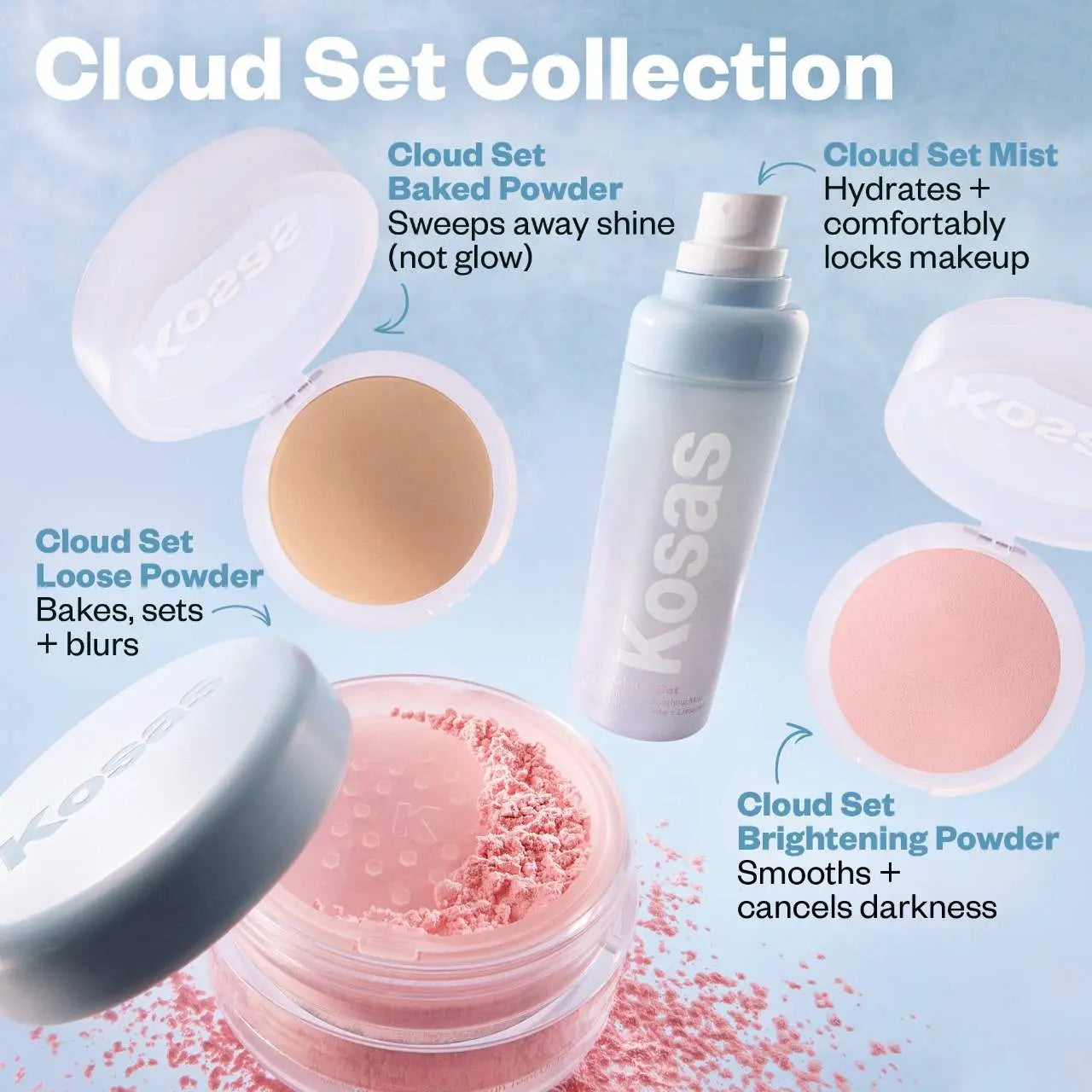 Kosas Cloud Set Airy Setting Spray + Smoothing Mist
