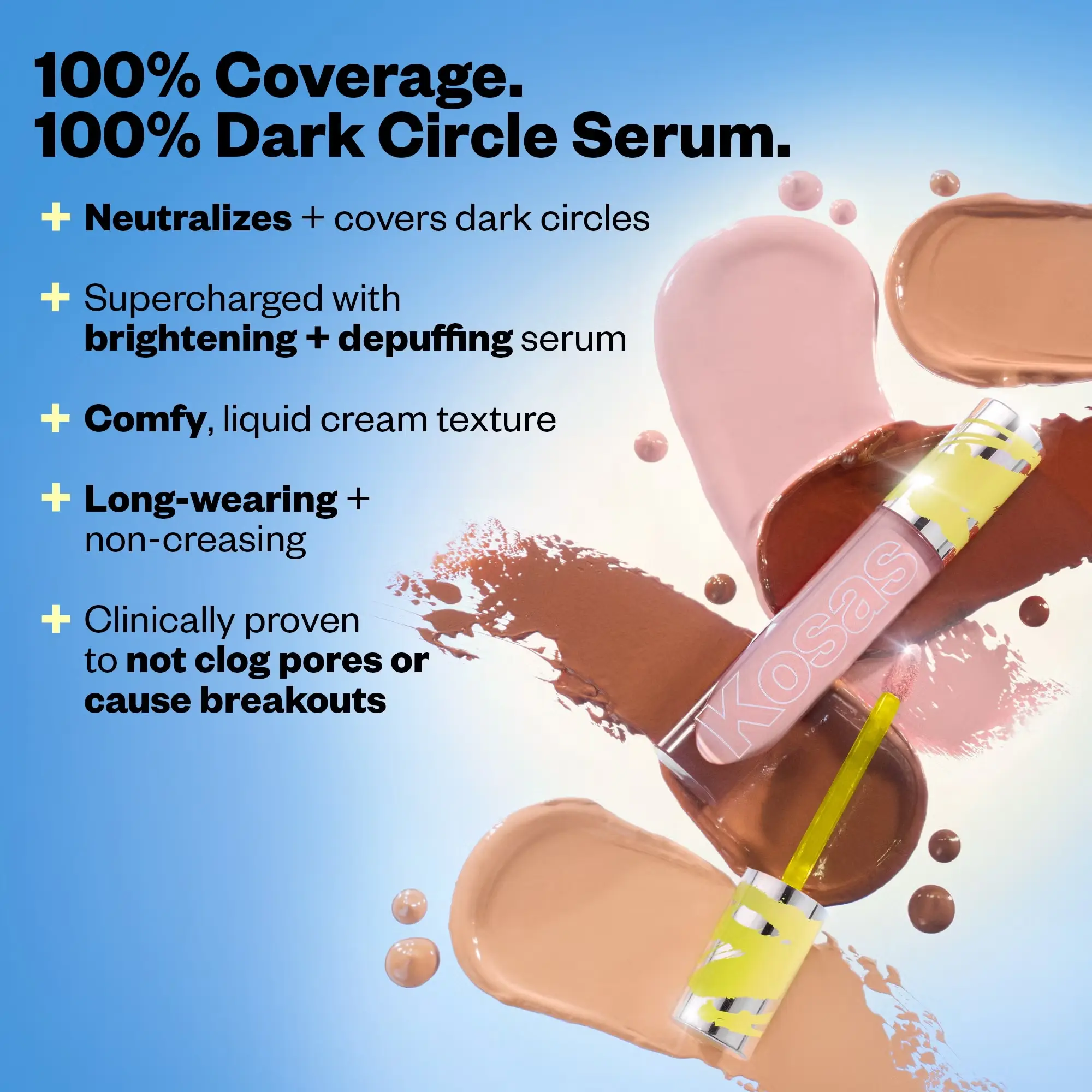 Kosas  Revealer Extra Bright Serum-Powered Color Correctors for Dark Circles