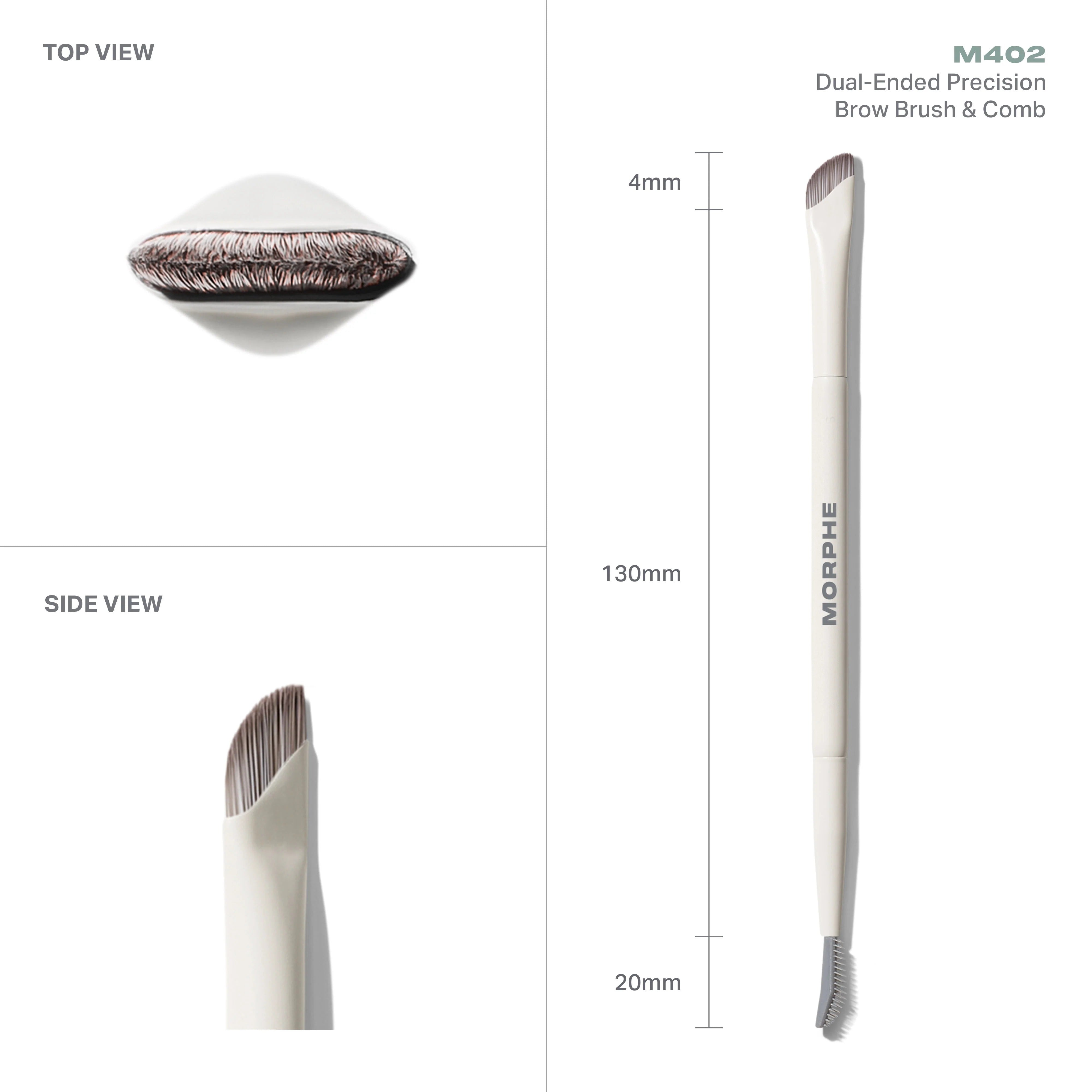 MORPHE Dual-Ended Precision Brow Brush & Comb M402