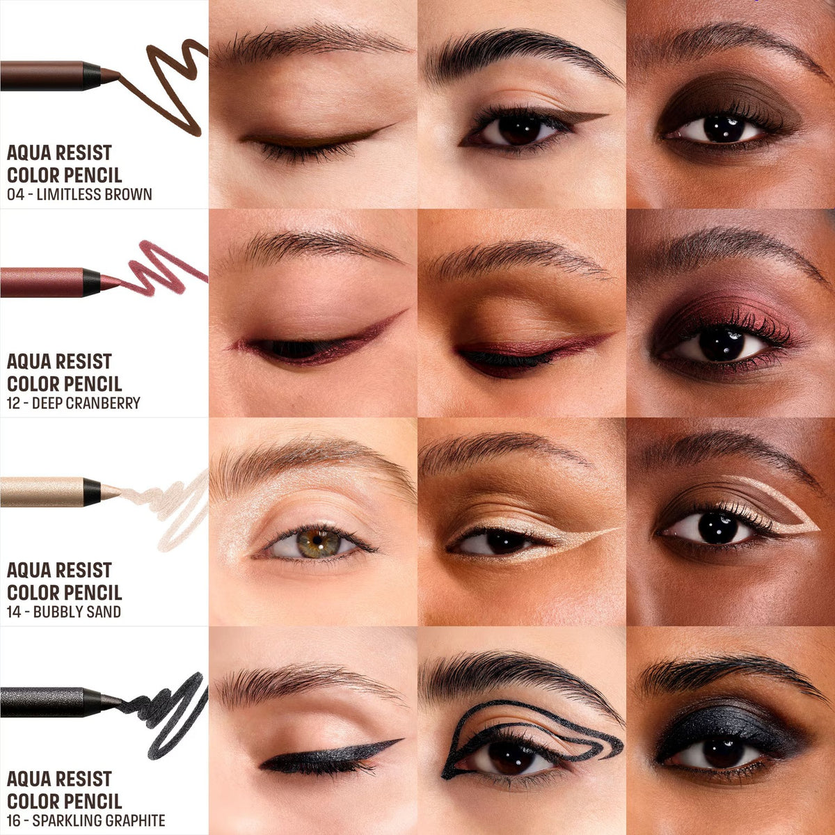 Makeup For ever Aqua Resist Color Pencil Set 4pcs