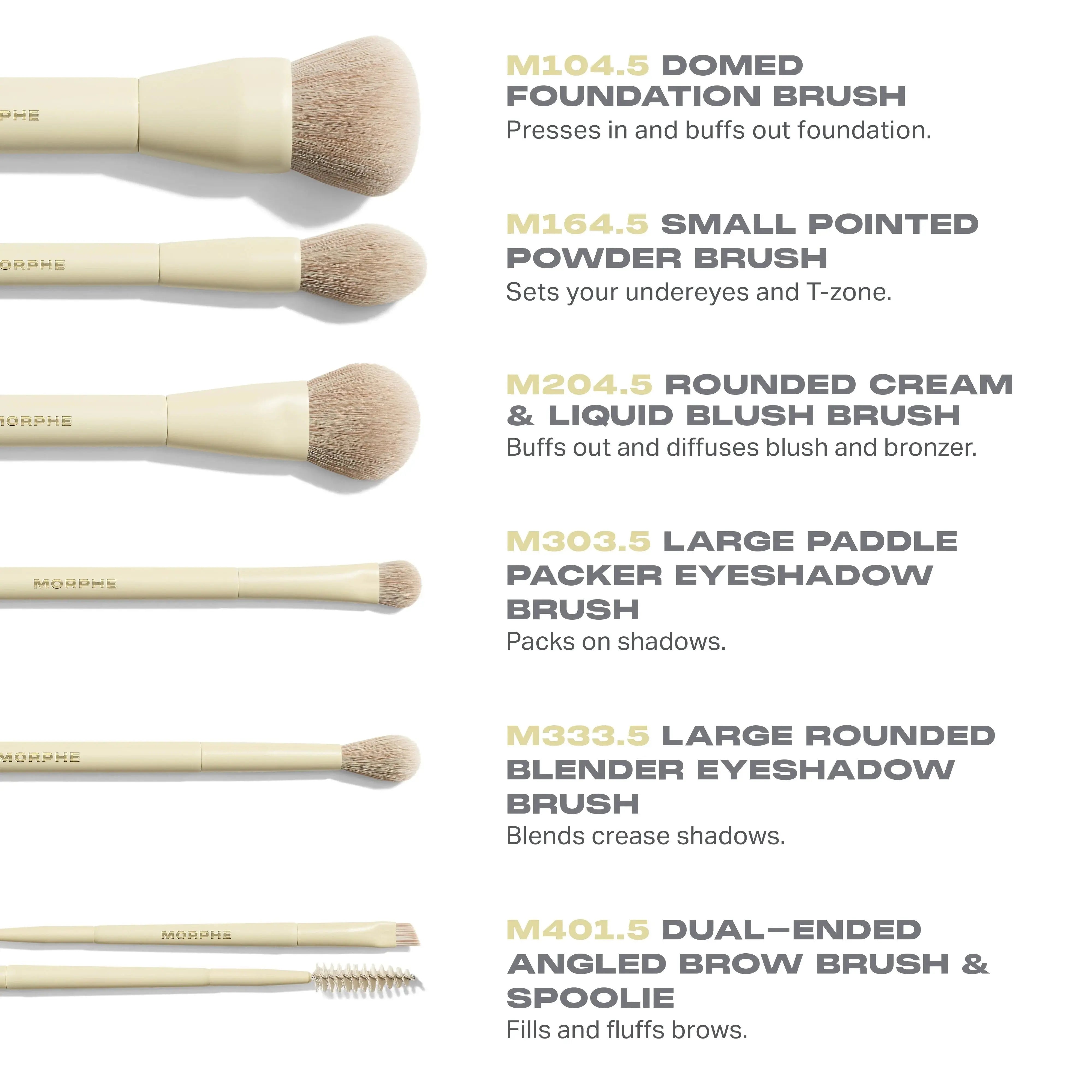 Morphe Buttery Blends 6-Piece Travel Brush Set