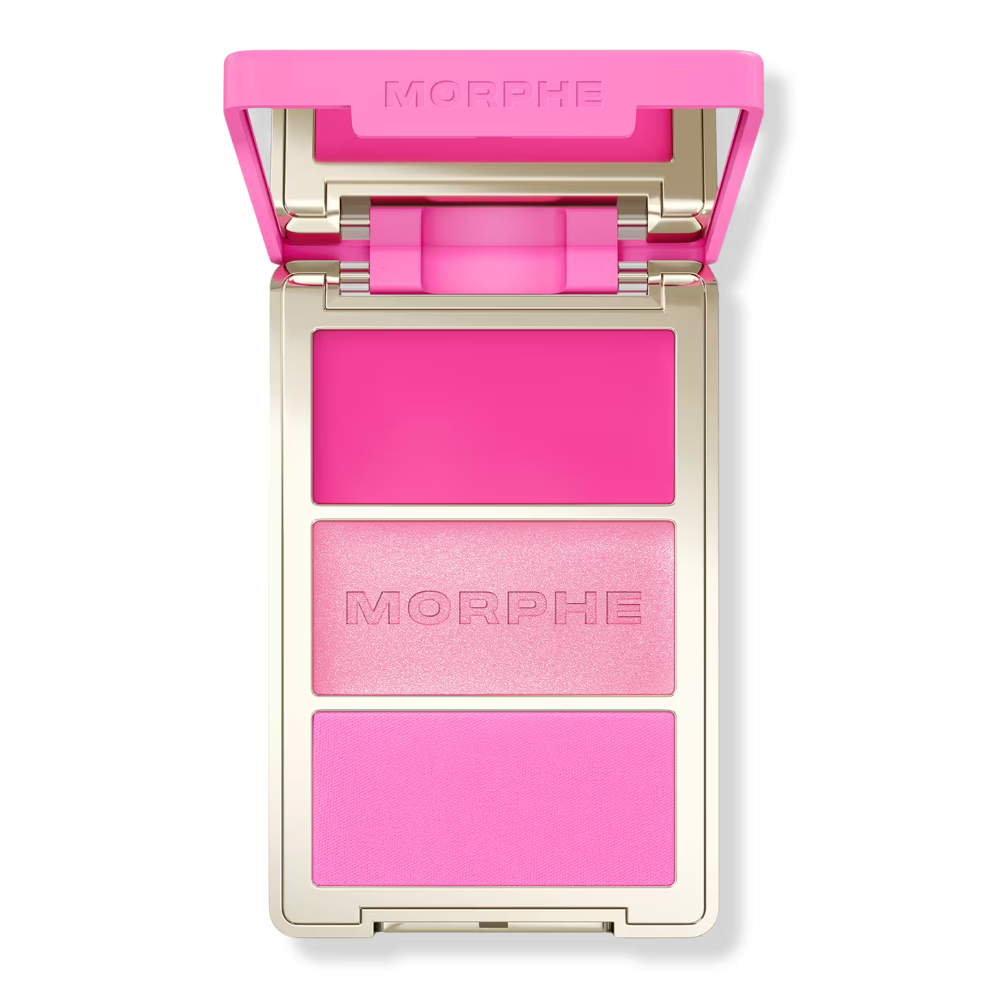 Morphe Cheek Thrills Multi-Finish Face Trio Après-Ski cool pink