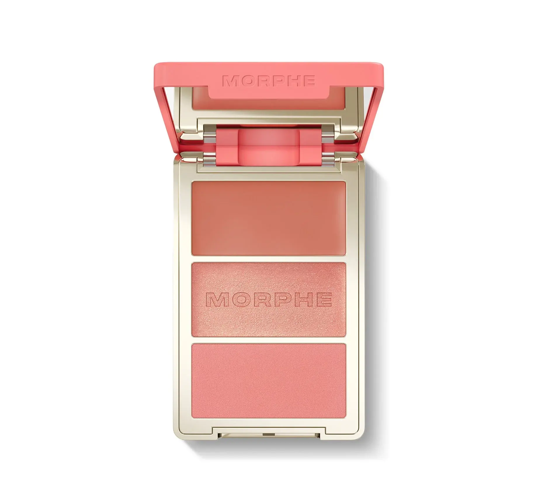 Morphe Cheek Thrills Multi-Finish Face Trio   Beach Bonfire coral peach