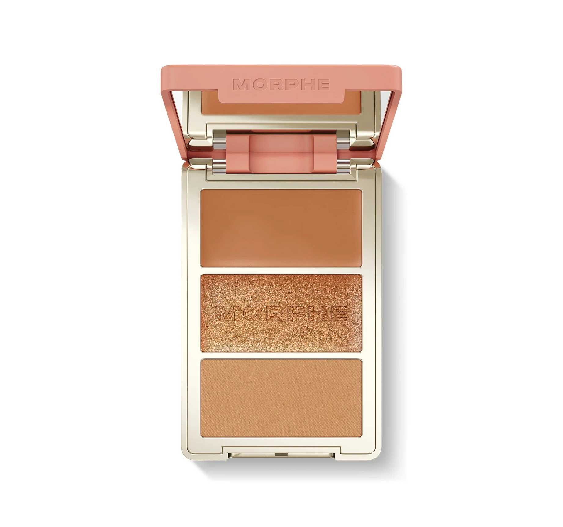 Morphe Cheek Thrills Multi-Finish Face Trio Sunset Swim nude bronze