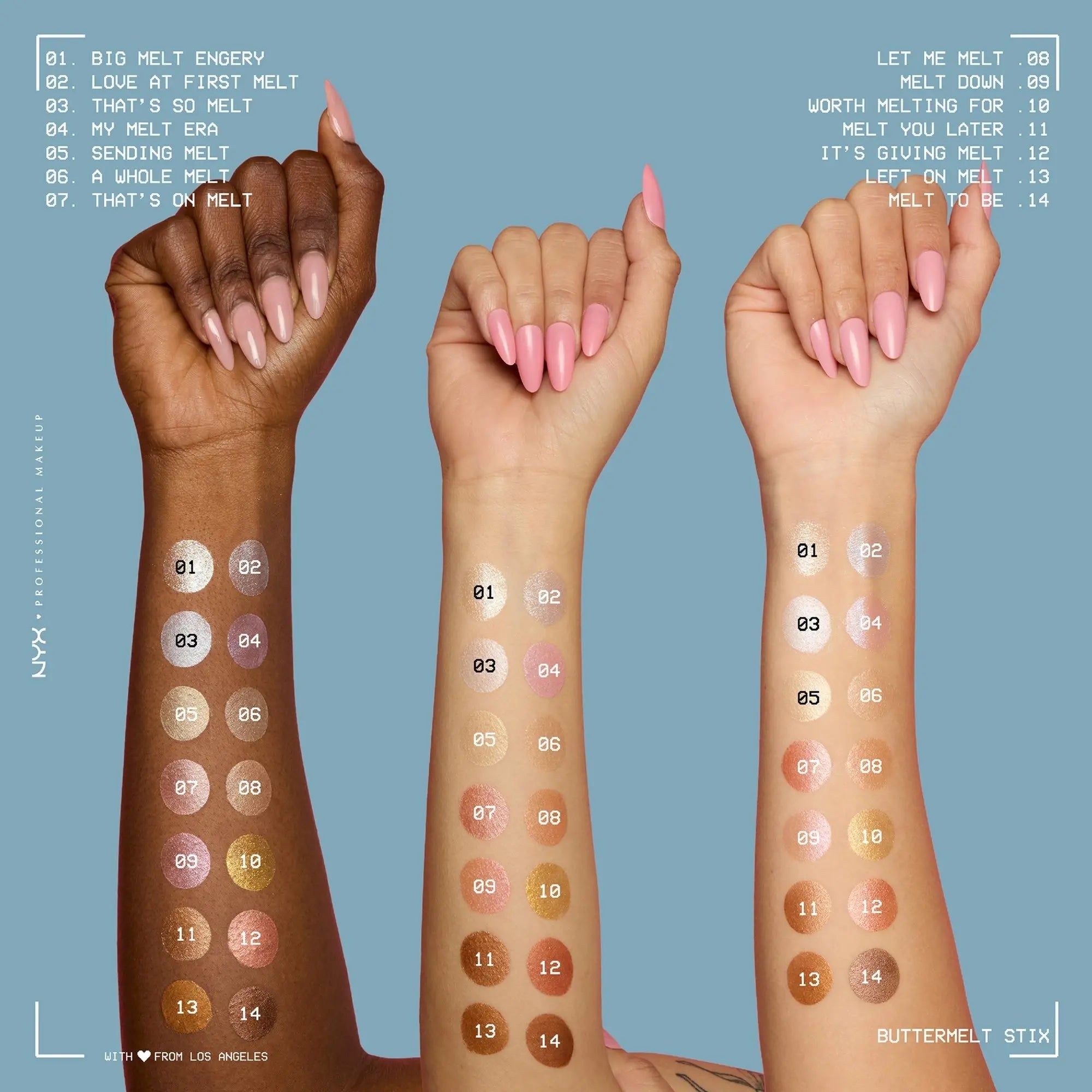 NYX Professional Makeup Buttermelt Stix, Glow Boosting Stix, up to 8 HR wear 5g