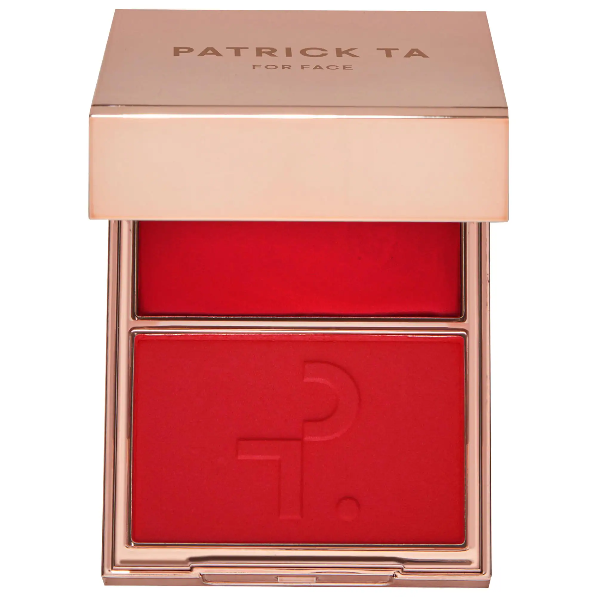 PATRICK TA Major Headlines Double-Take Crème & Powder Blush Duo She Left Me On Red - warm vivid red