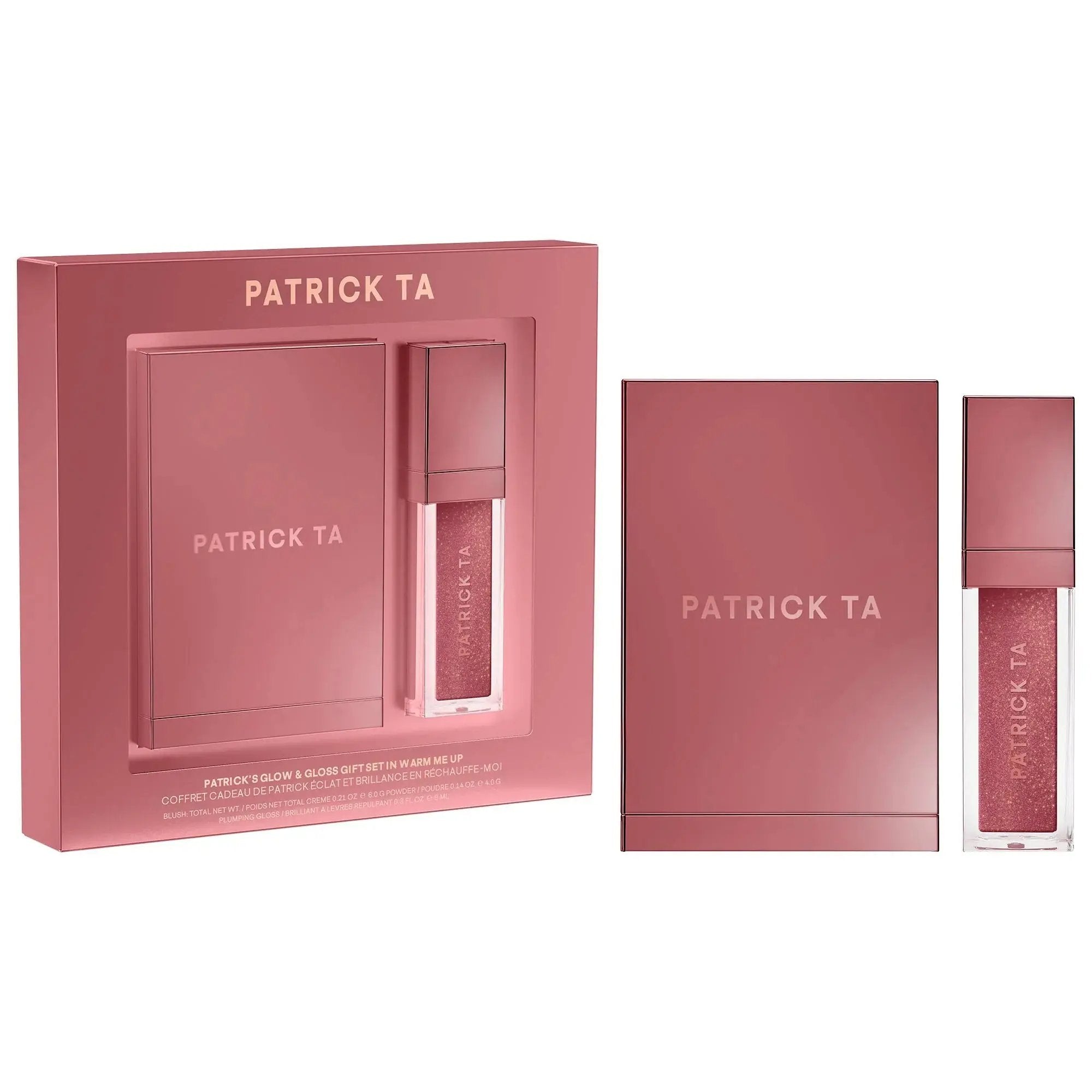 PATRICK TA - Patrick's Glow and Gloss Set: Major Headlines Blush Duo and Lip Gloss Makeup Gift Set