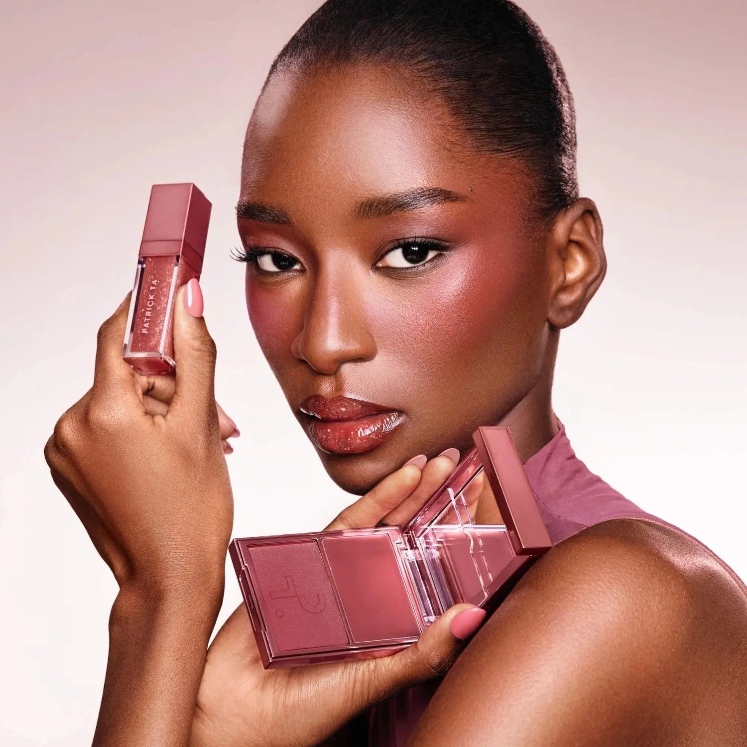 PATRICK TA - Patrick's Glow and Gloss Set: Major Headlines Blush Duo and Lip Gloss Makeup Gift Set