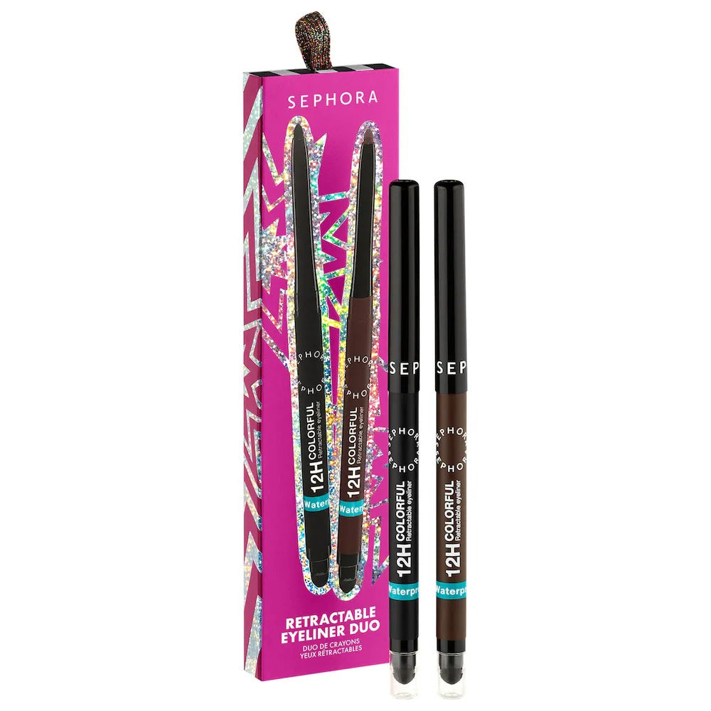 SEPHORA COLLECTION 12H Colorful Waterproof Retractable Eyeliner Duo Set