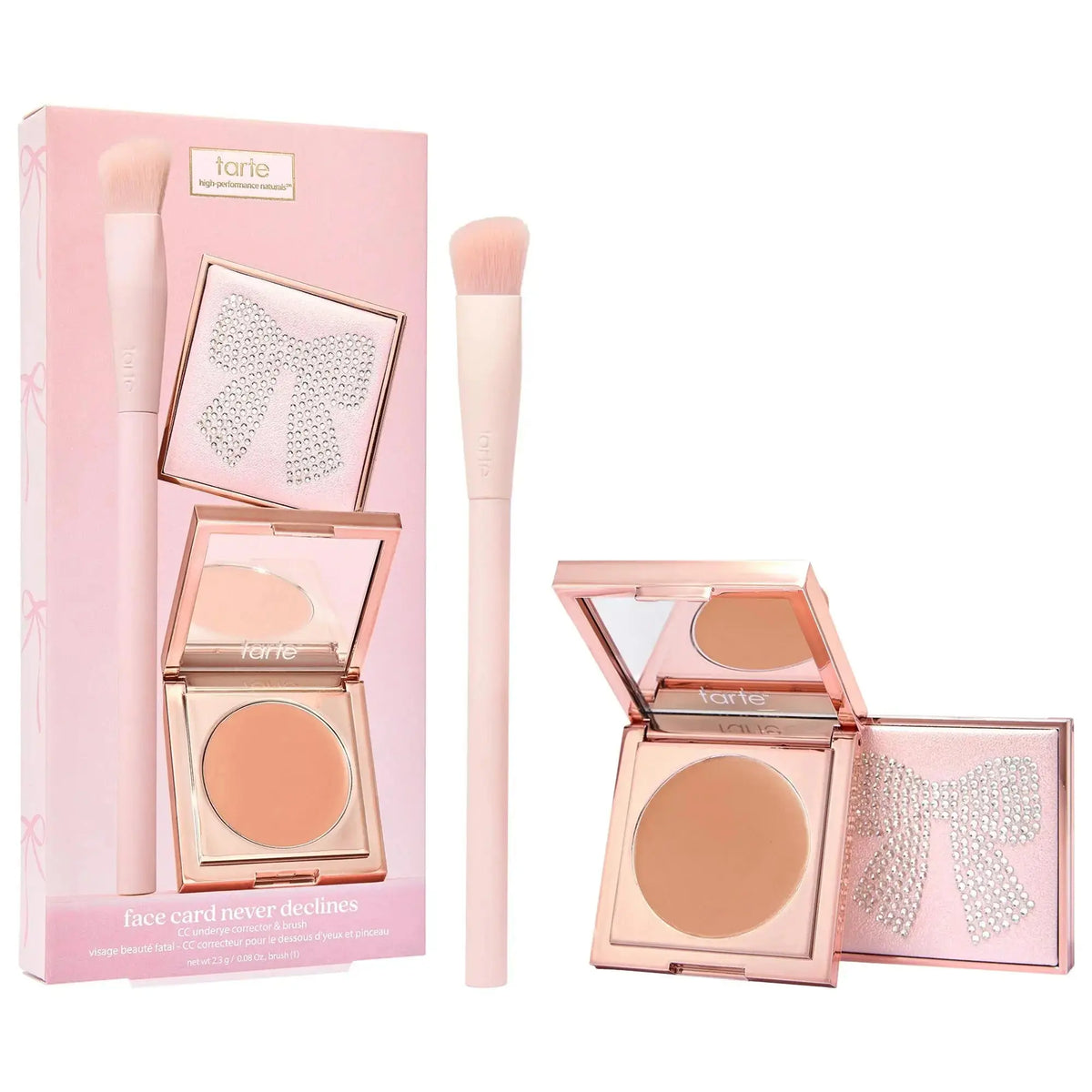 Tarte face card never declines cc full coverage undereye corrector & brush set