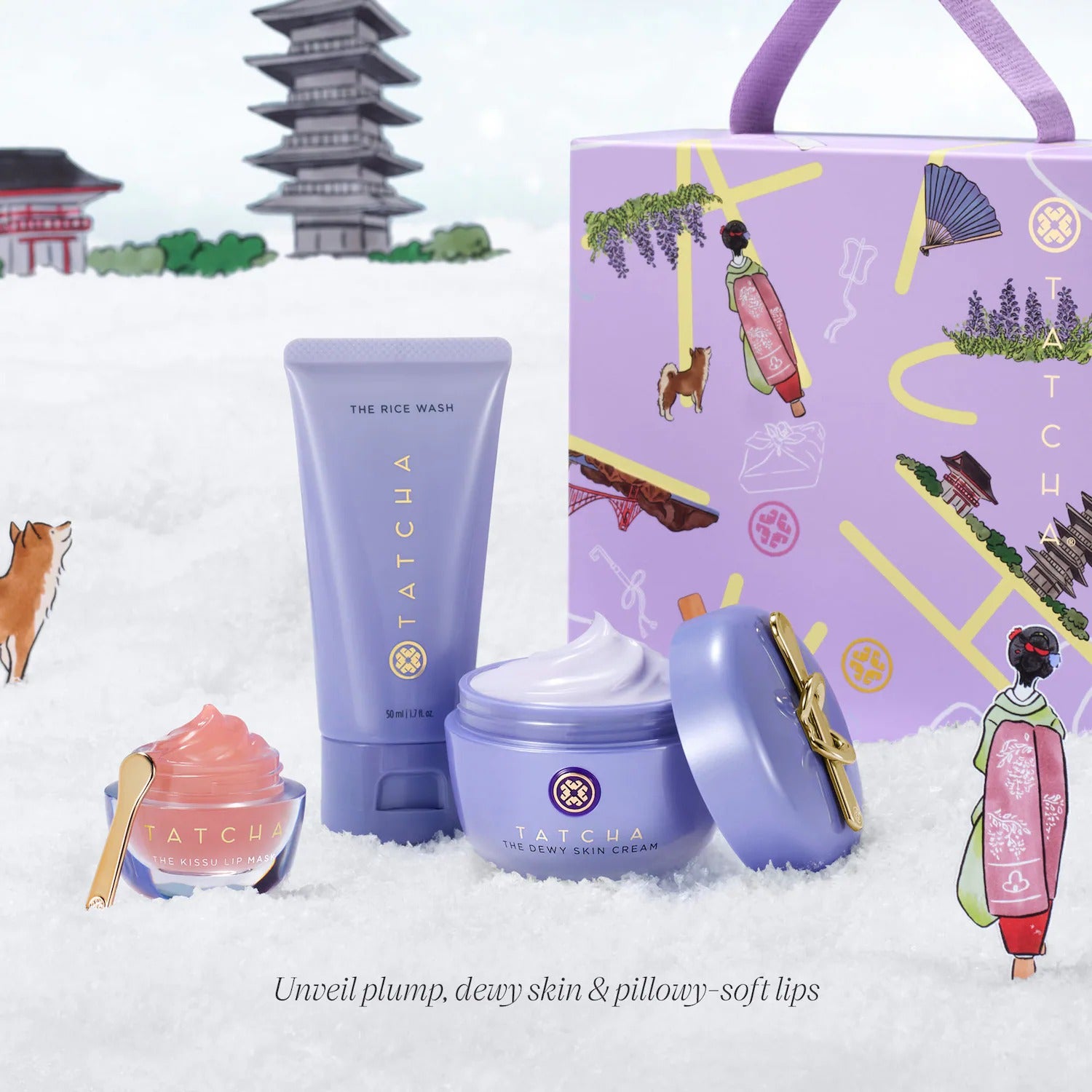 Tatcha Dewy Skin, Plump Lips Set