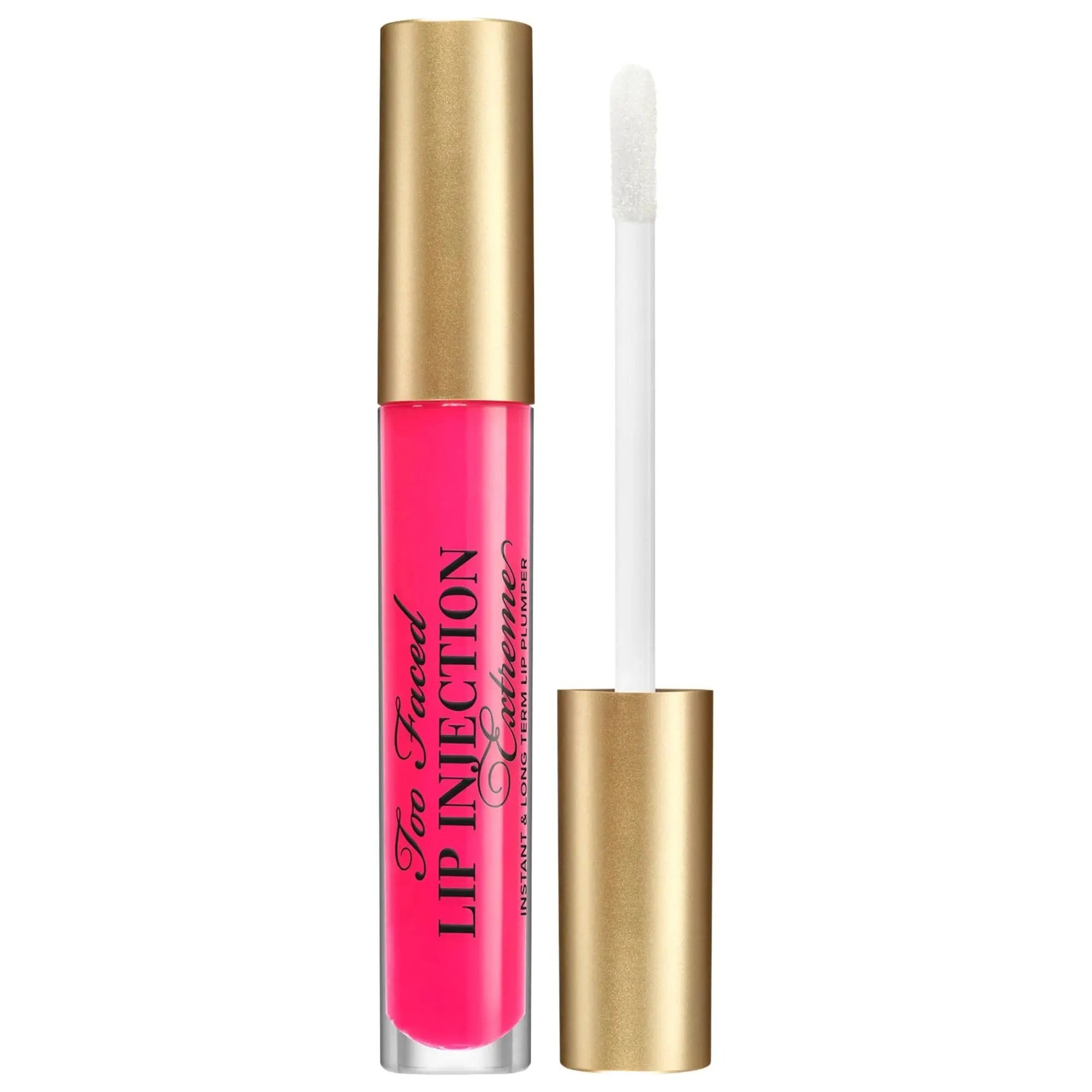 Too Faced Lip Injection Extreme Lip Plumper Gloss Pink Punch - flourescent pink