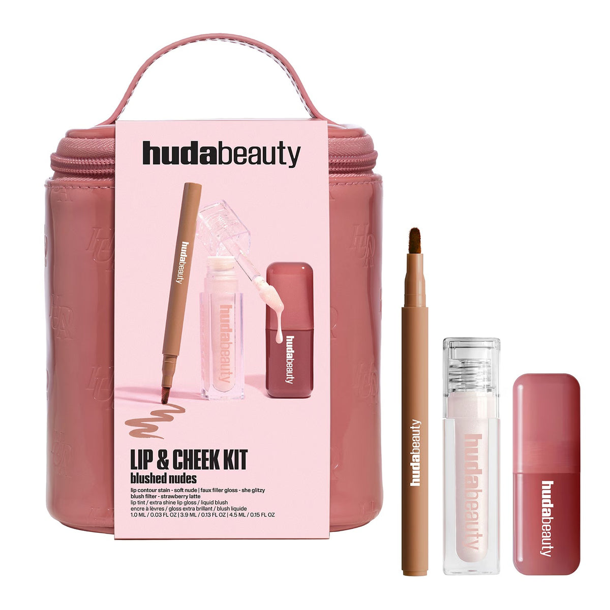 Huda Beauty Lip & Cheek Blushed Nudes Kit