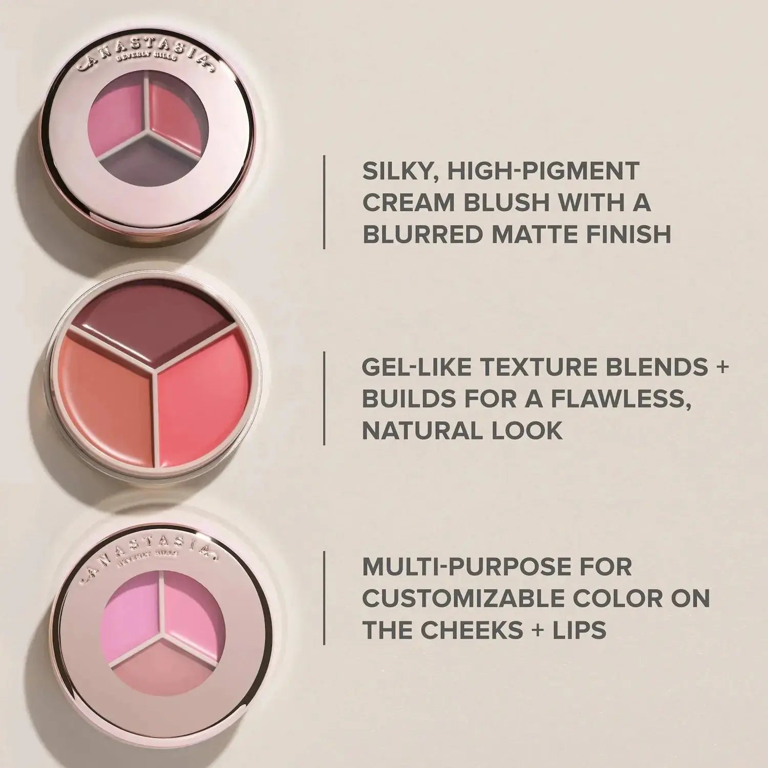 Anastasia Beverly Hills - Magic Touch Cream Blush & Lip Trio    