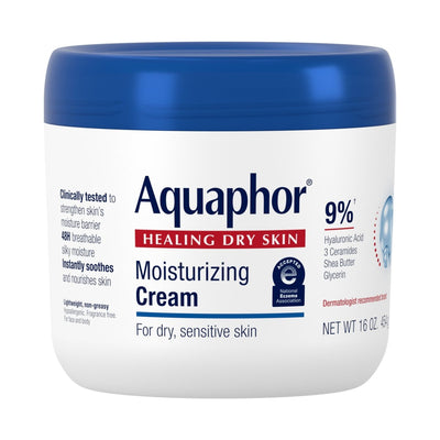 Aquaphor Moisturizing Face and Body Cream for Dry Sensitive Skin  16.0 oz    