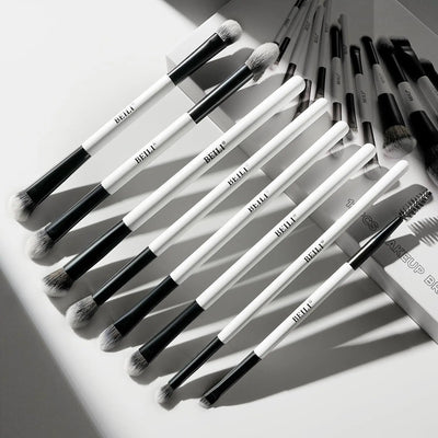 BEILI Makeup Brushes 12-Piece Professional Makeup Brushes Set, 18-in-12 Brush with Two Ends for Powder, Foundation, Concealer, Eyebrows, Eyeshadow, Contour, Eyeliner, Blender Brush    