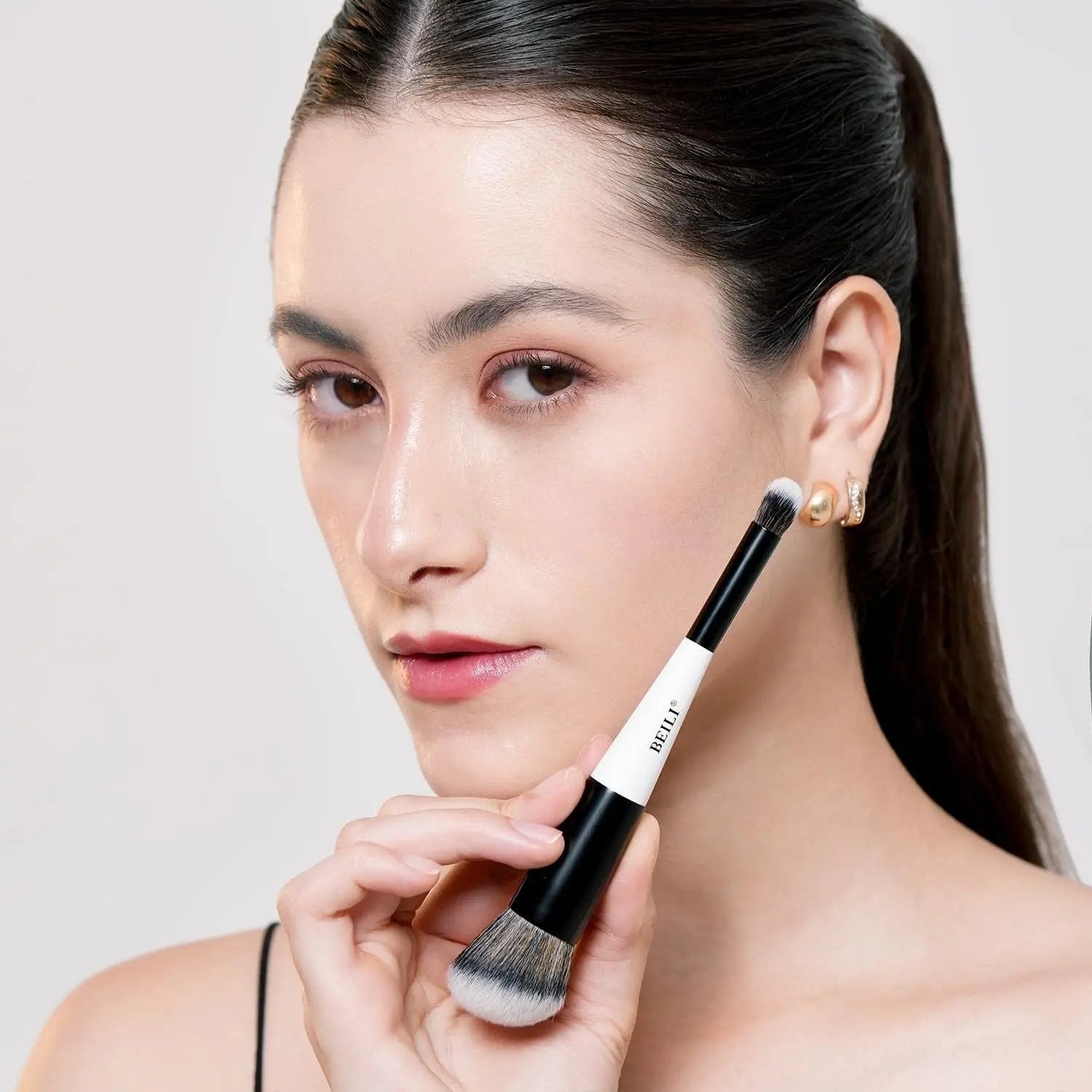 BEILI Makeup Brushes 12-Piece Professional Makeup Brushes Set, 18-in-12 Brush with Two Ends for Powder, Foundation, Concealer, Eyebrows, Eyeshadow, Contour, Eyeliner, Blender Brush    