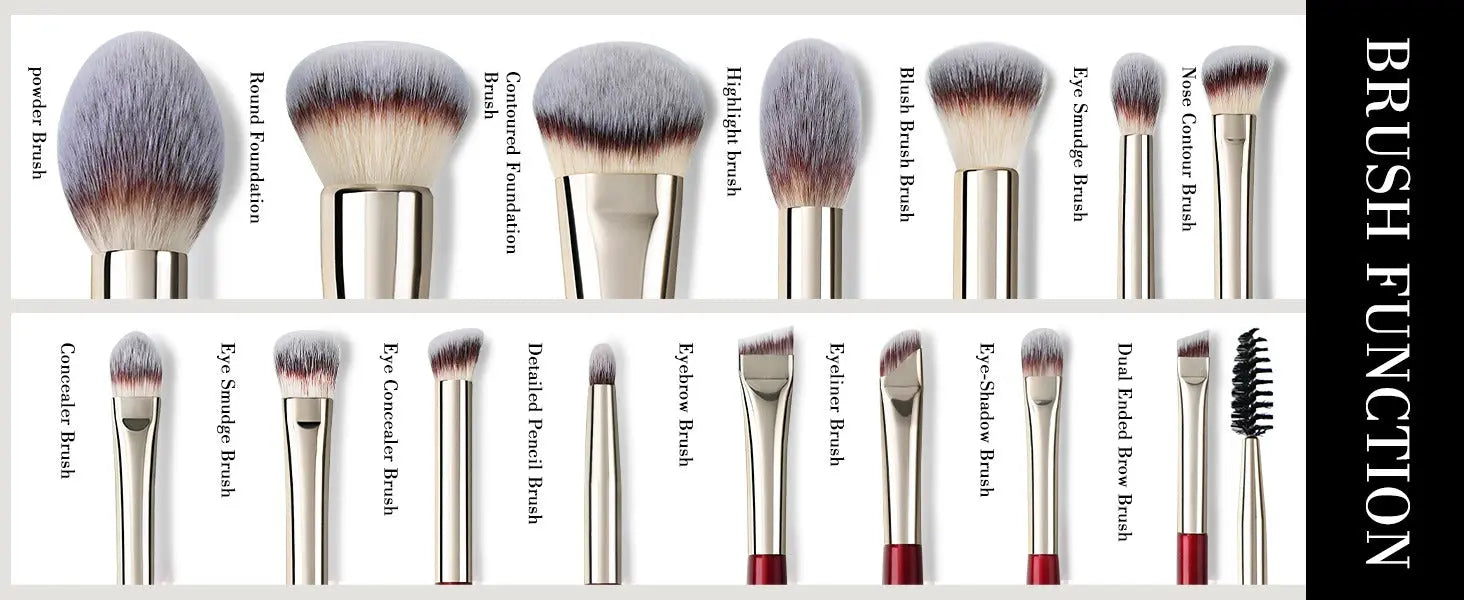 BEILI Makeup Brushes Set 15Pcs    