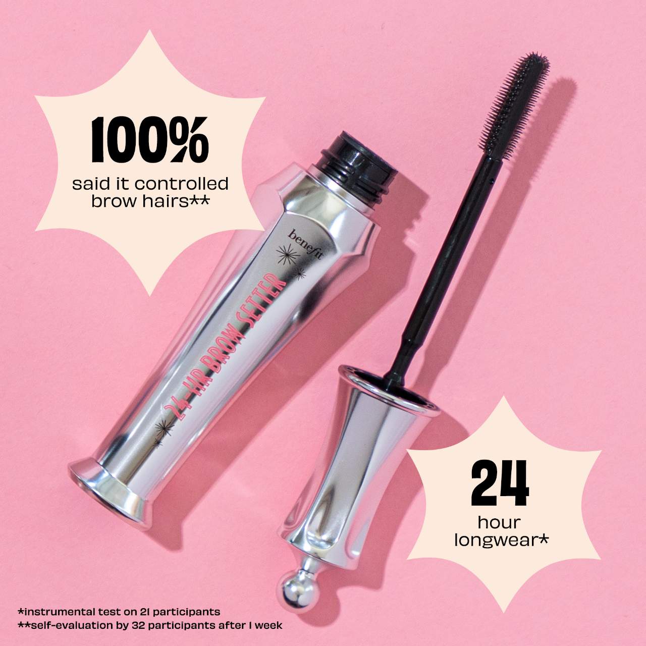 Benefit Cosmetics 24-HR Brow Setter Clear Brow Gel with Lamination Effect    