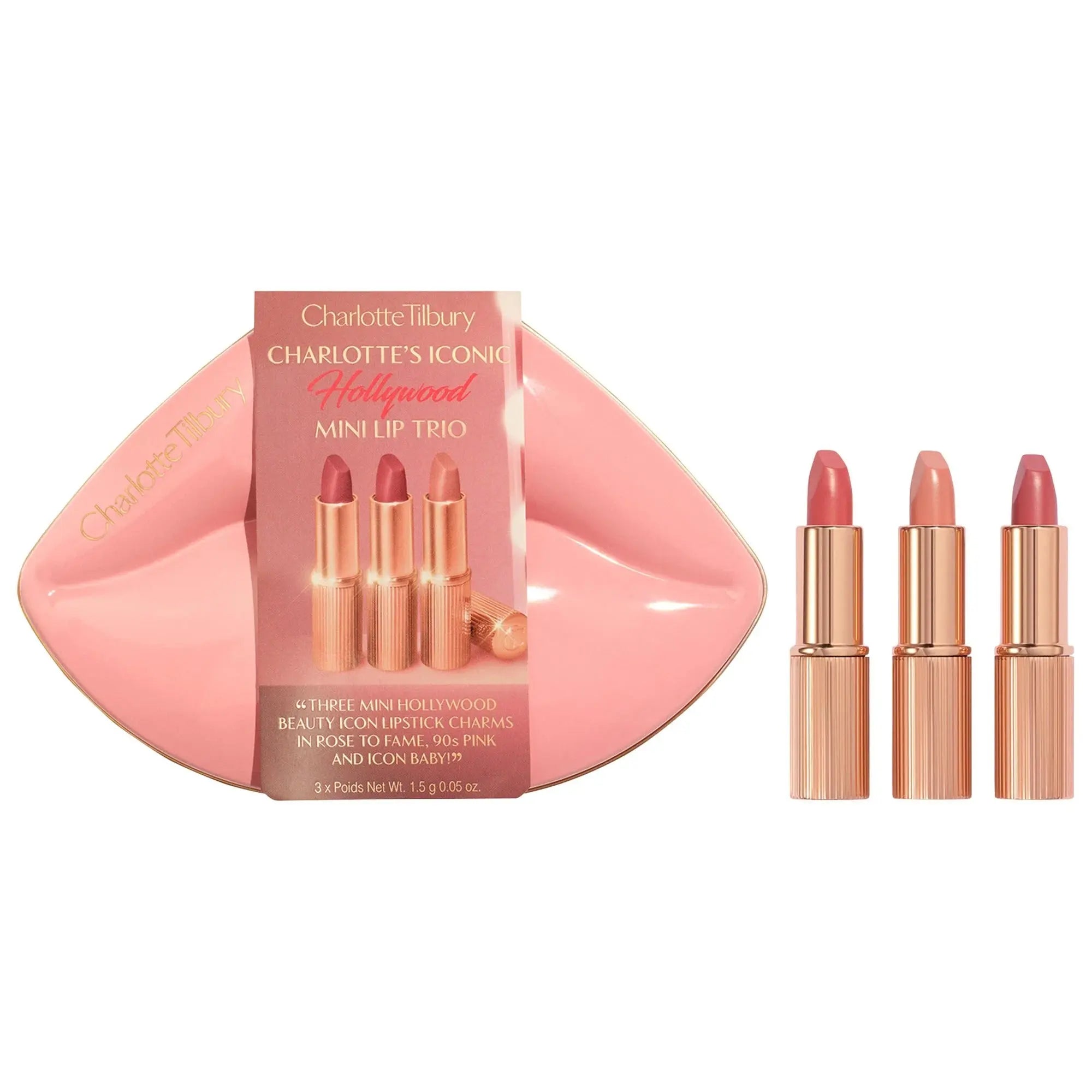 Charlotte Tilbury  Mini Iconic Hollywood Lipstick Trio Gift Set    