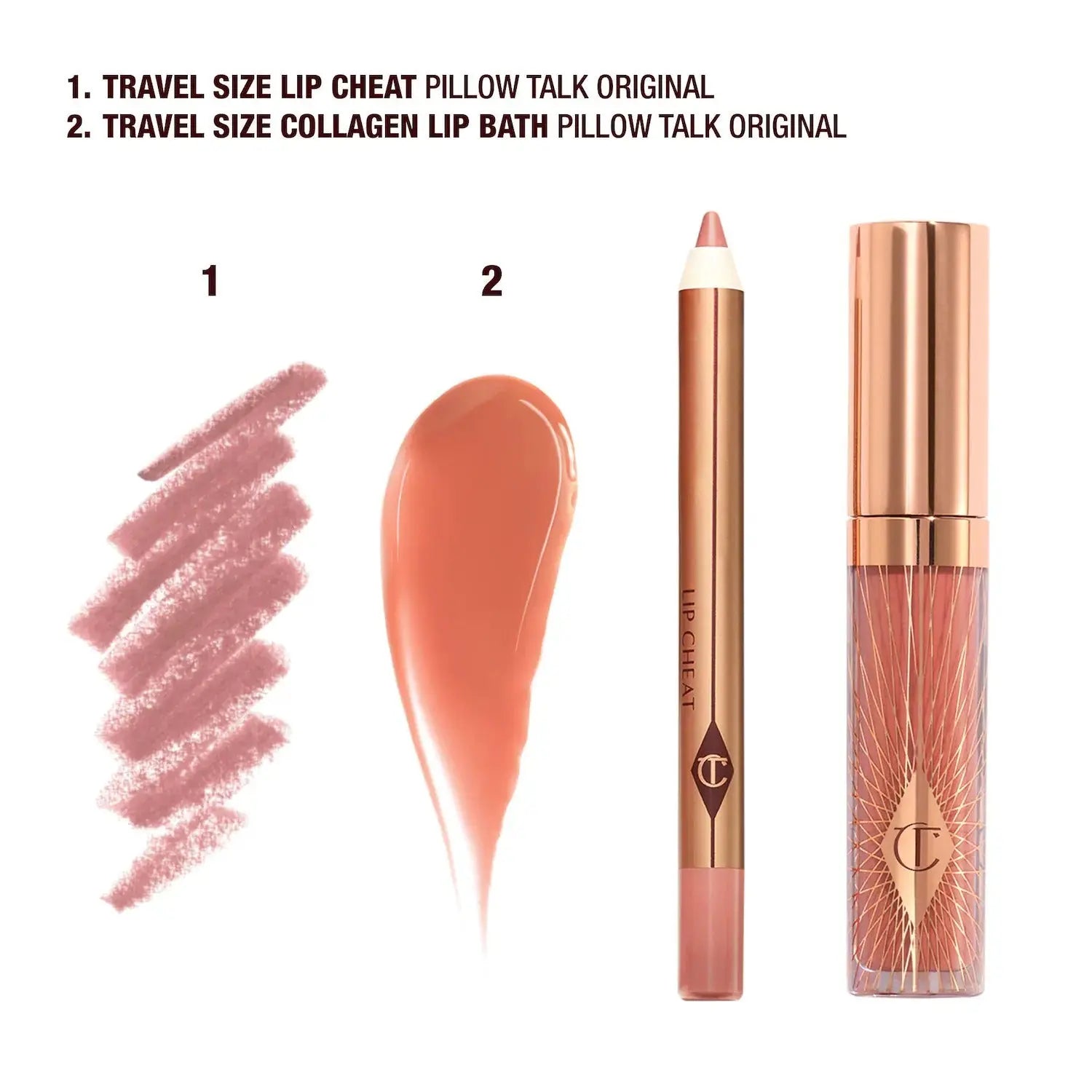 Charlotte Tilbury Mini Pillow Talk Glossy Lip Duos    