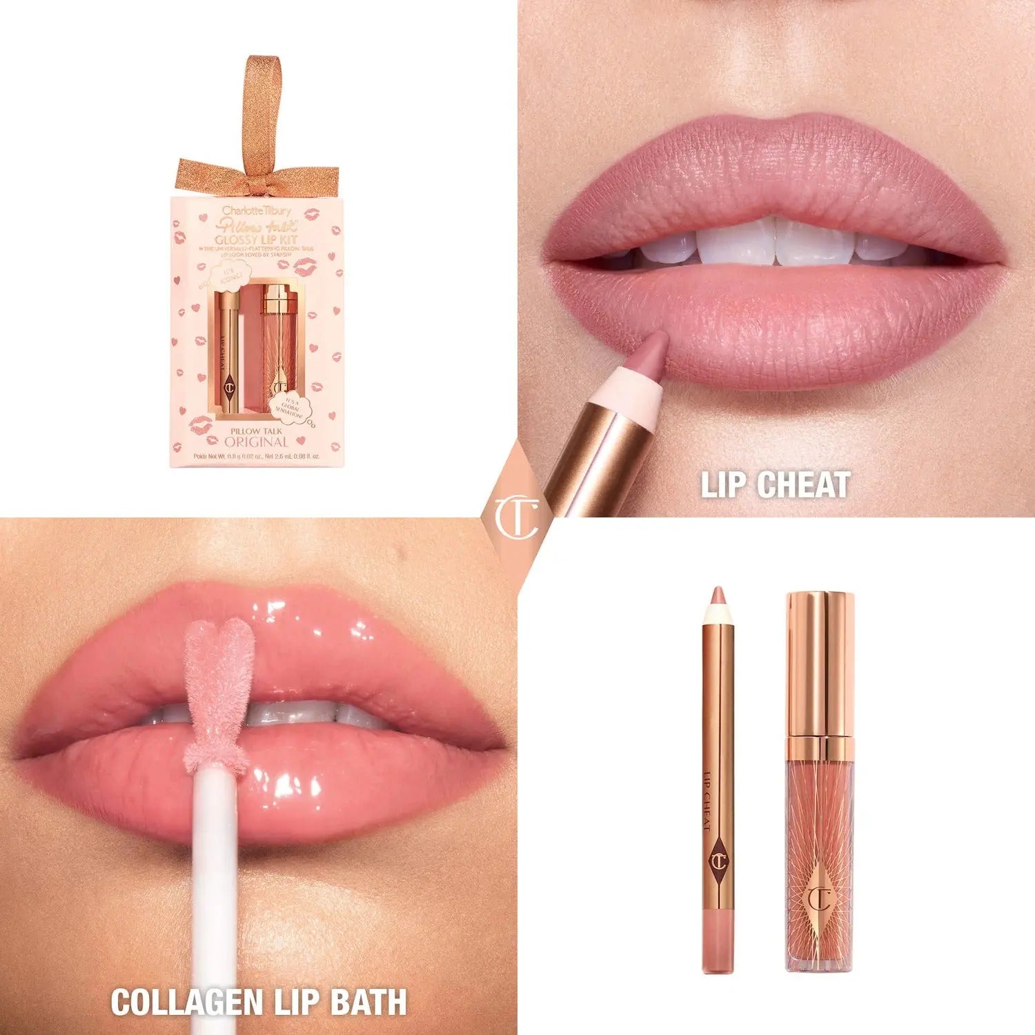 Charlotte Tilbury Mini Pillow Talk Glossy Lip Duos    