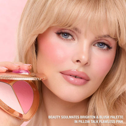 Charlotte Tilbury  Pillow Talk Beauty Soulmates Airbrush Flawless Finish Brightening and Blush Powder Palette    