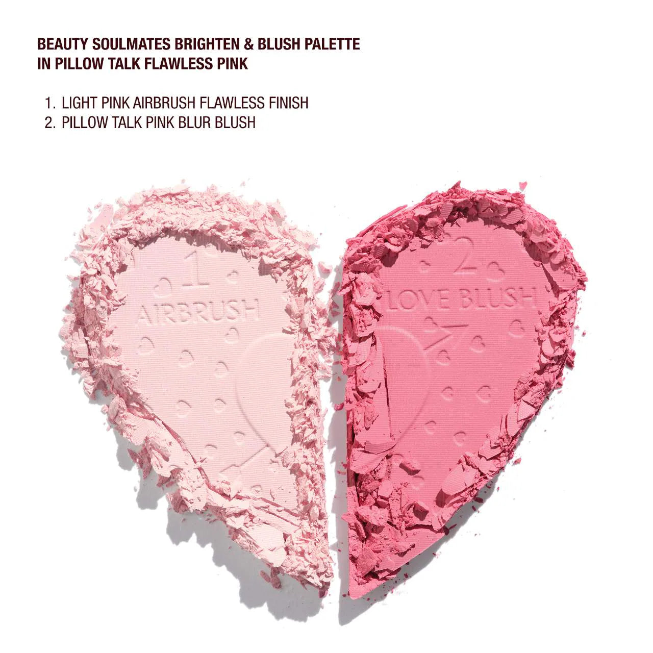 Charlotte Tilbury  Pillow Talk Beauty Soulmates Airbrush Flawless Finish Brightening and Blush Powder Palette    