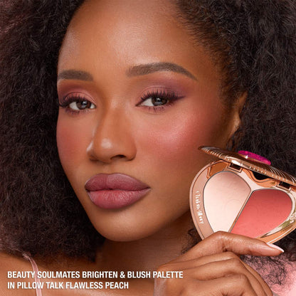 Charlotte Tilbury  Pillow Talk Beauty Soulmates Airbrush Flawless Finish Brightening and Blush Powder Palette    