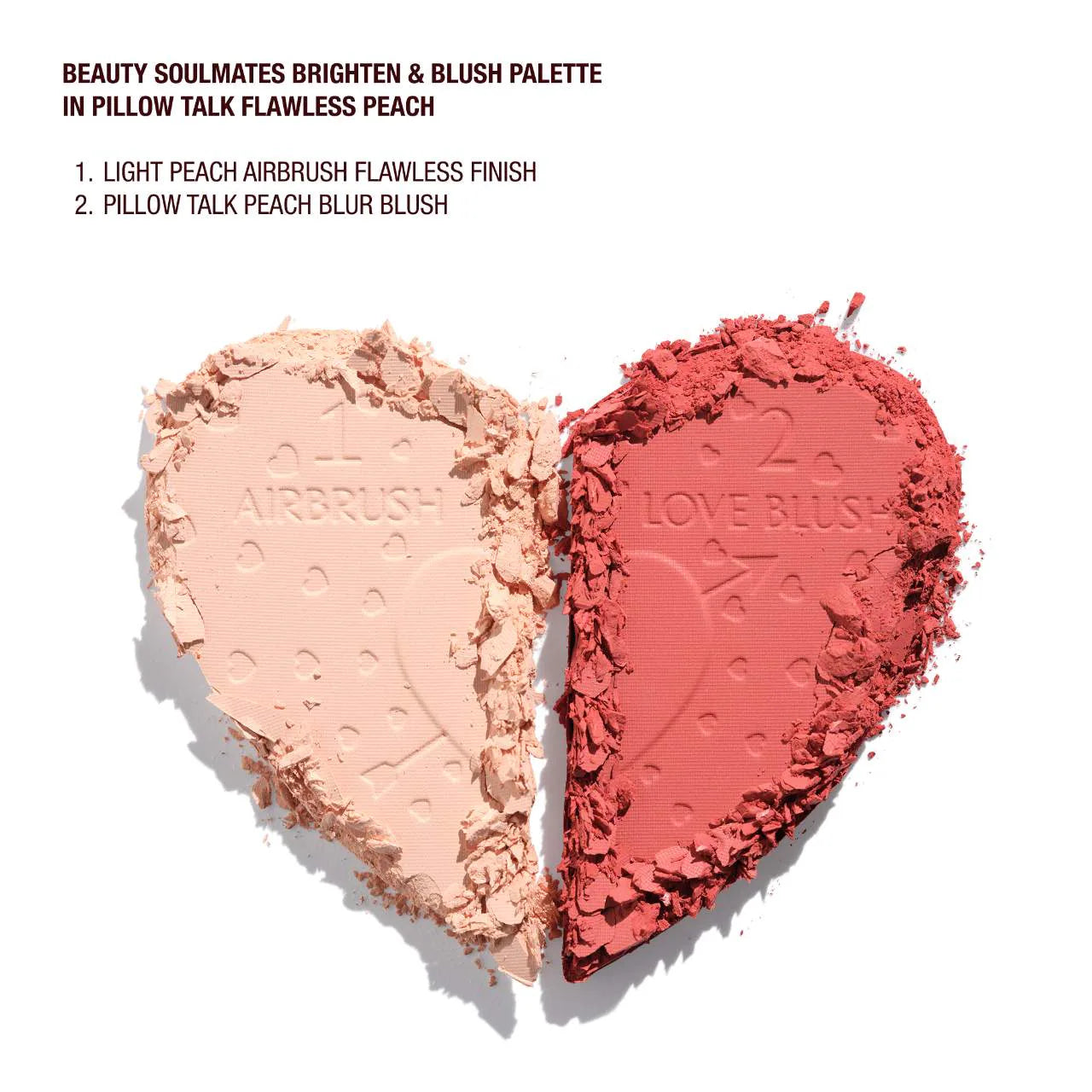 Charlotte Tilbury  Pillow Talk Beauty Soulmates Airbrush Flawless Finish Brightening and Blush Powder Palette    