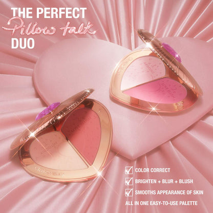 Charlotte Tilbury  Pillow Talk Beauty Soulmates Airbrush Flawless Finish Brightening and Blush Powder Palette    
