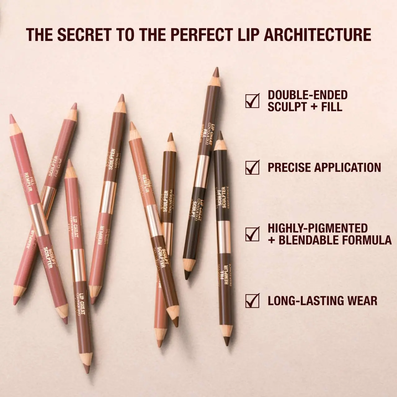 Charlotte Tilbury  Super Nudes Lip Cheat Contour Duo Lip Liner    
