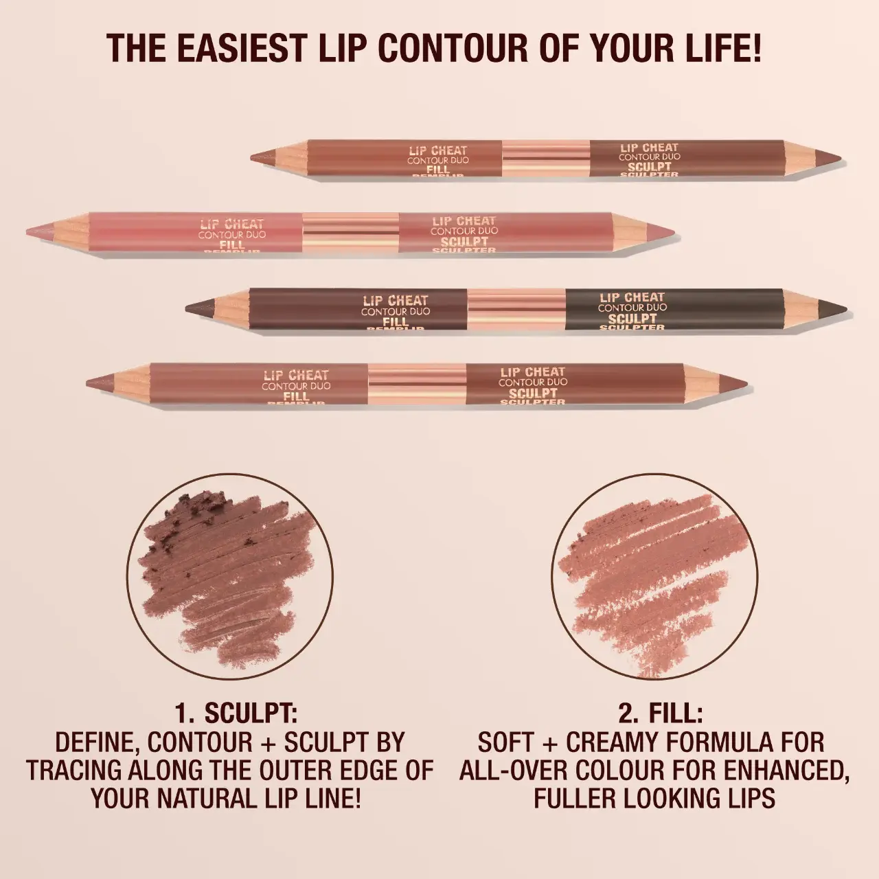 Charlotte Tilbury  Super Nudes Lip Cheat Contour Duo Lip Liner    