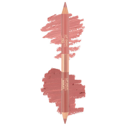 Charlotte Tilbury  Super Nudes Lip Cheat Contour Duo Lip Liner   Fair - Sculpt: Neutral Tan Brown Fill: Nude Carame 